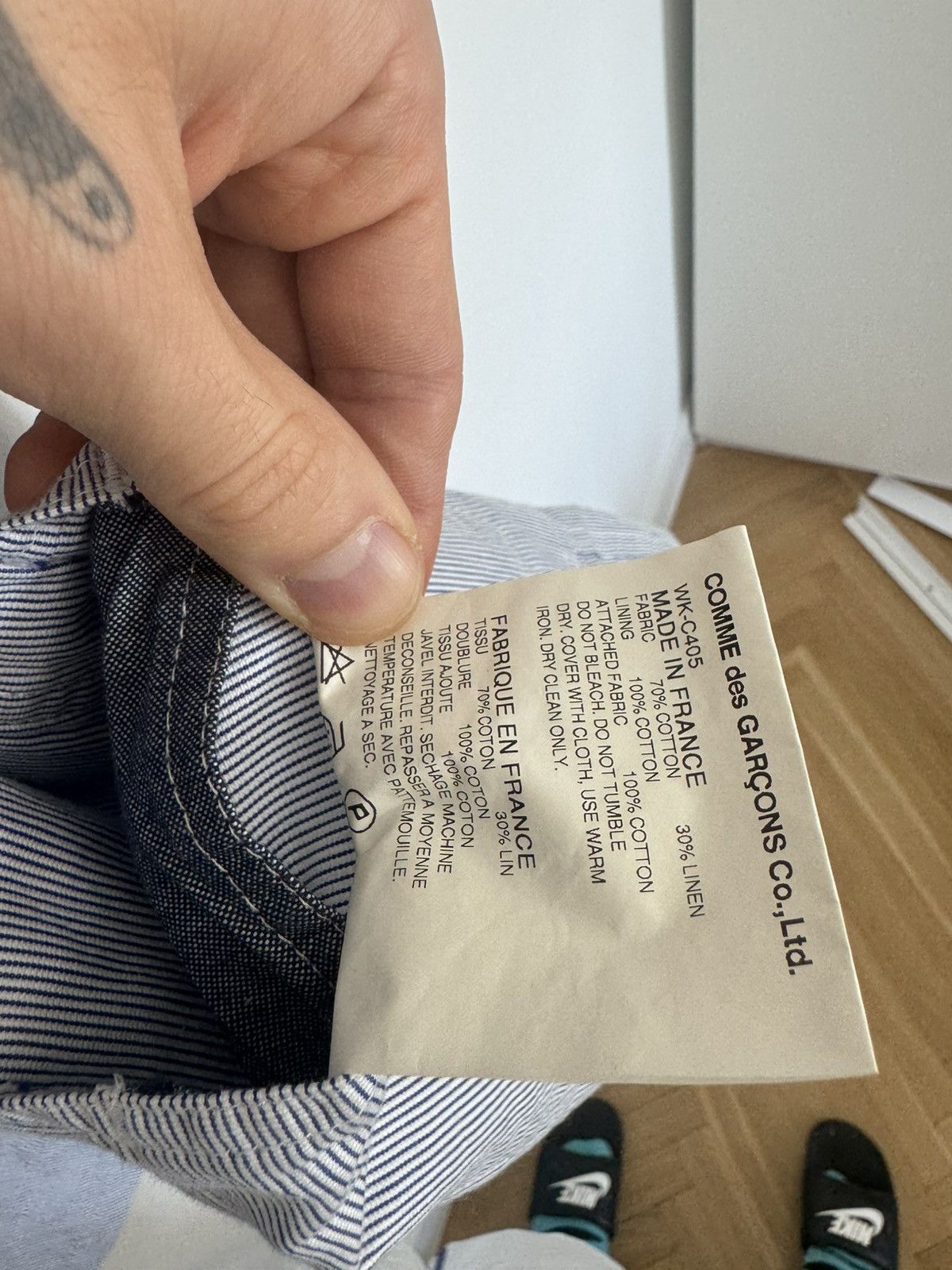Comme des Garcons CDG JUNYA WATANABE COMME DES GARCONS COAT JACKET STRIPES Size US L / EU 52-54 / 3 - 5 Thumbnail