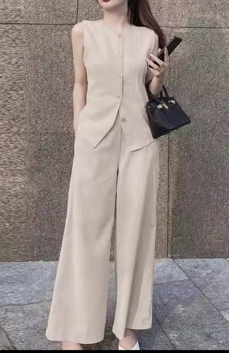 Japanese Brand Set sleeveless blouse pants set Size 3XL / US 20-22 - 1 Thumbnail