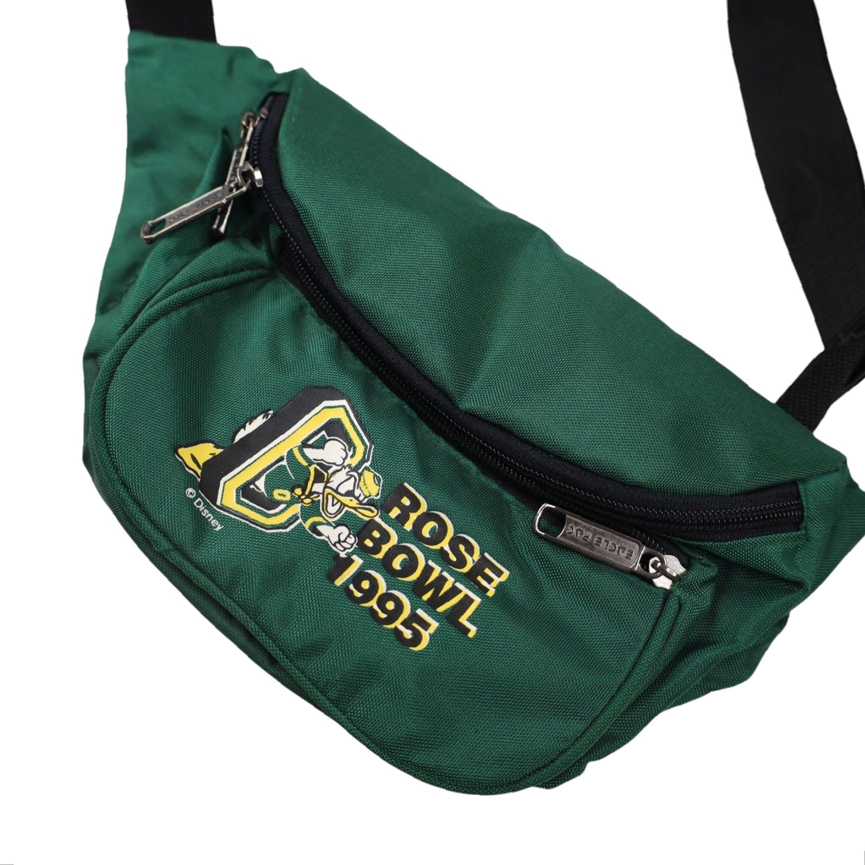Vintage VINTAGE University of Oregon Ducks Rose Bowl Graphic Fanny Pack Green Unisex Adults Nylon Belt Bag & Fanny Pack 90s Size ONE SIZE - 2 Thumbnail