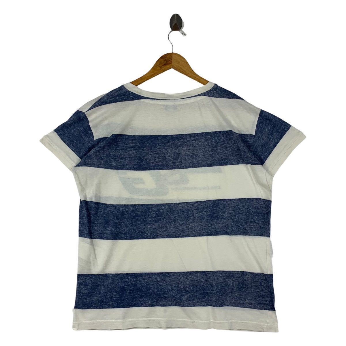 Designer × Dolce & Gabbana DOLCE & GABBANA Spellout stripe women tee Size L / US 10 / IT 46 - 4 Thumbnail