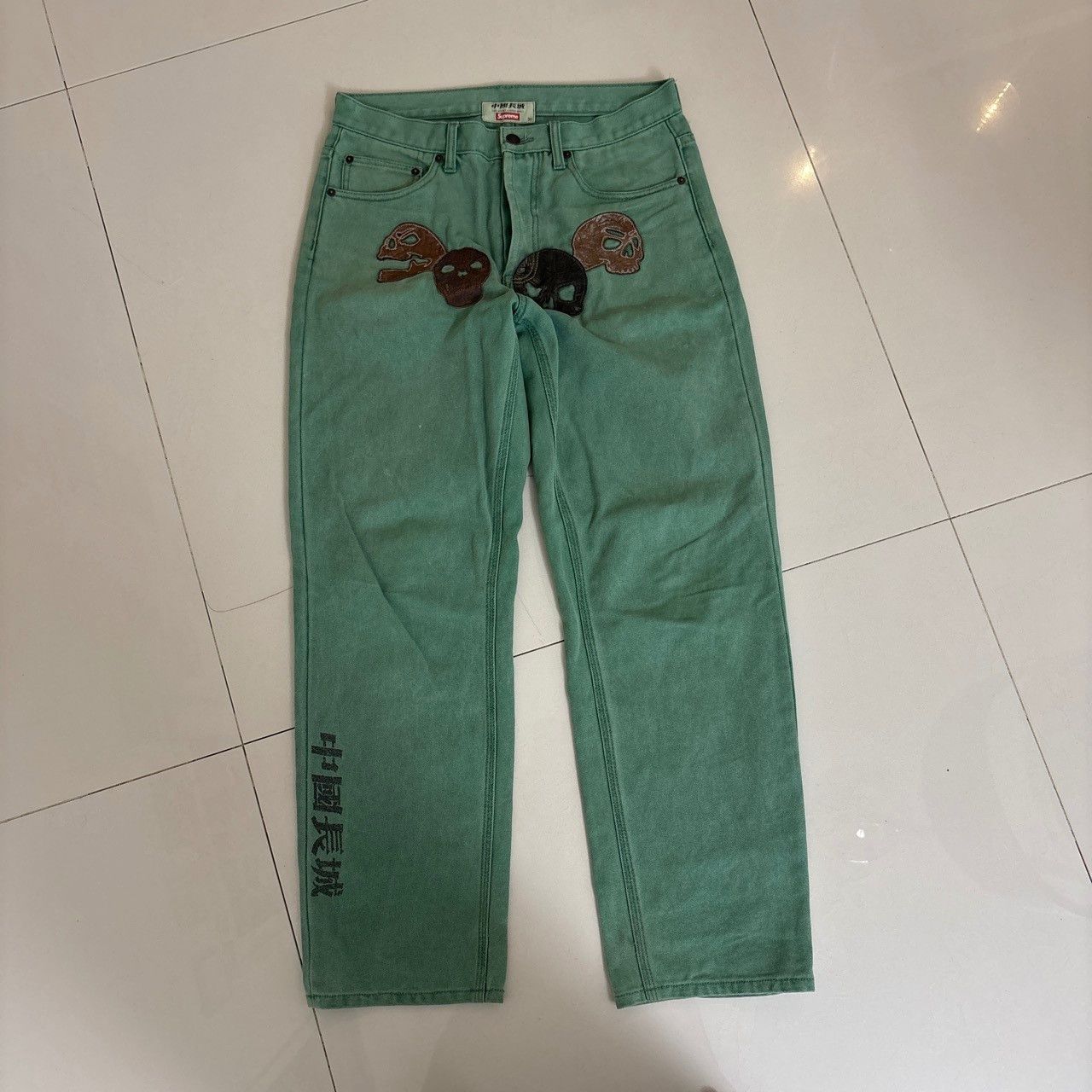 Supreme Supreme Cherub 5 pocket jeans Light blue FW16 | Grailed