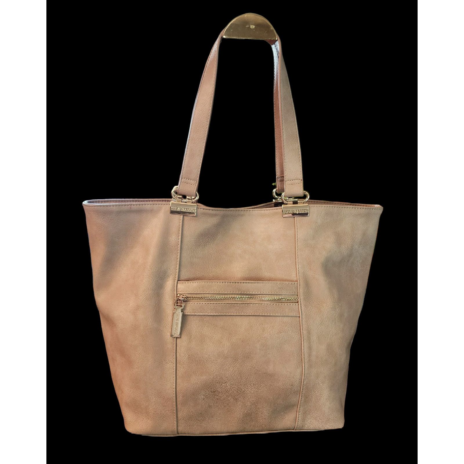 Steve Madden Steve Madden beige faux-leather tote bag Size ONE SIZE - 1 Thumbnail