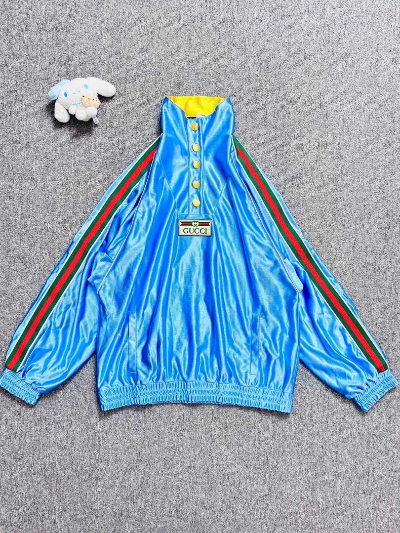 Gucci Gucci Blue Striped Hoodie with Logo Size US M / EU 48-50 / 2 - 1 Thumbnail
