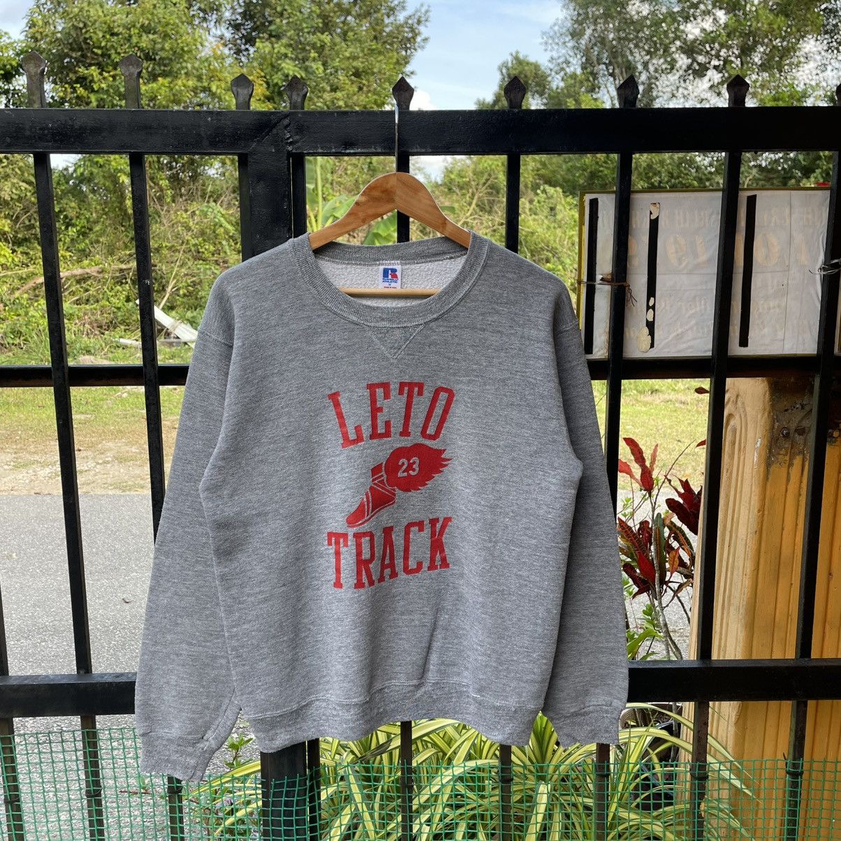 Russell Athletic 🔥Vintage 90s Leto Track Big Wing Crewneck Jumper Sweatshirts Size US S / EU 44-46 / 1 - 1 Thumbnail