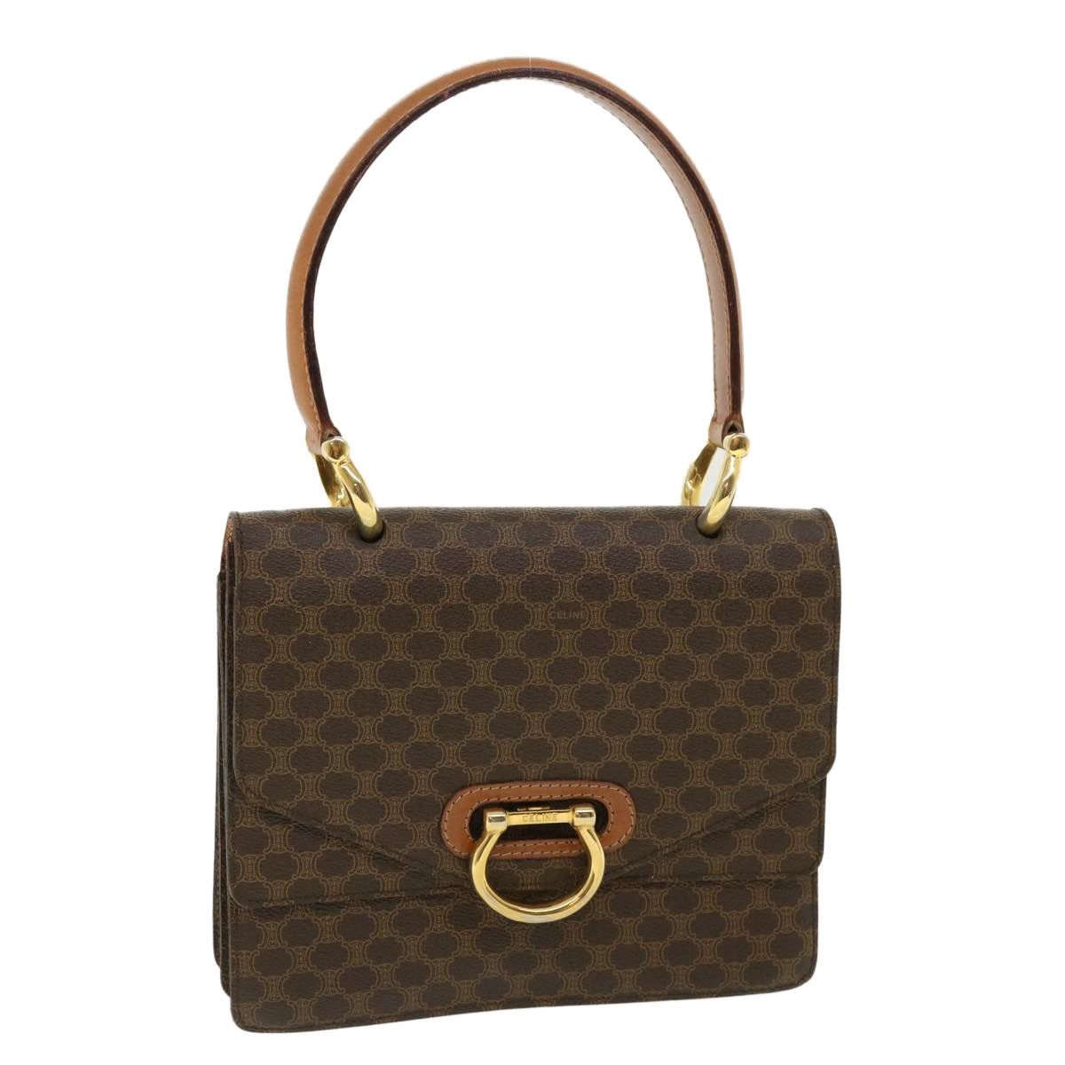 Celine CELINE Macadam Canvas Hand Bag Pvc Leather Brown Size ONE SIZE - 1 Thumbnail