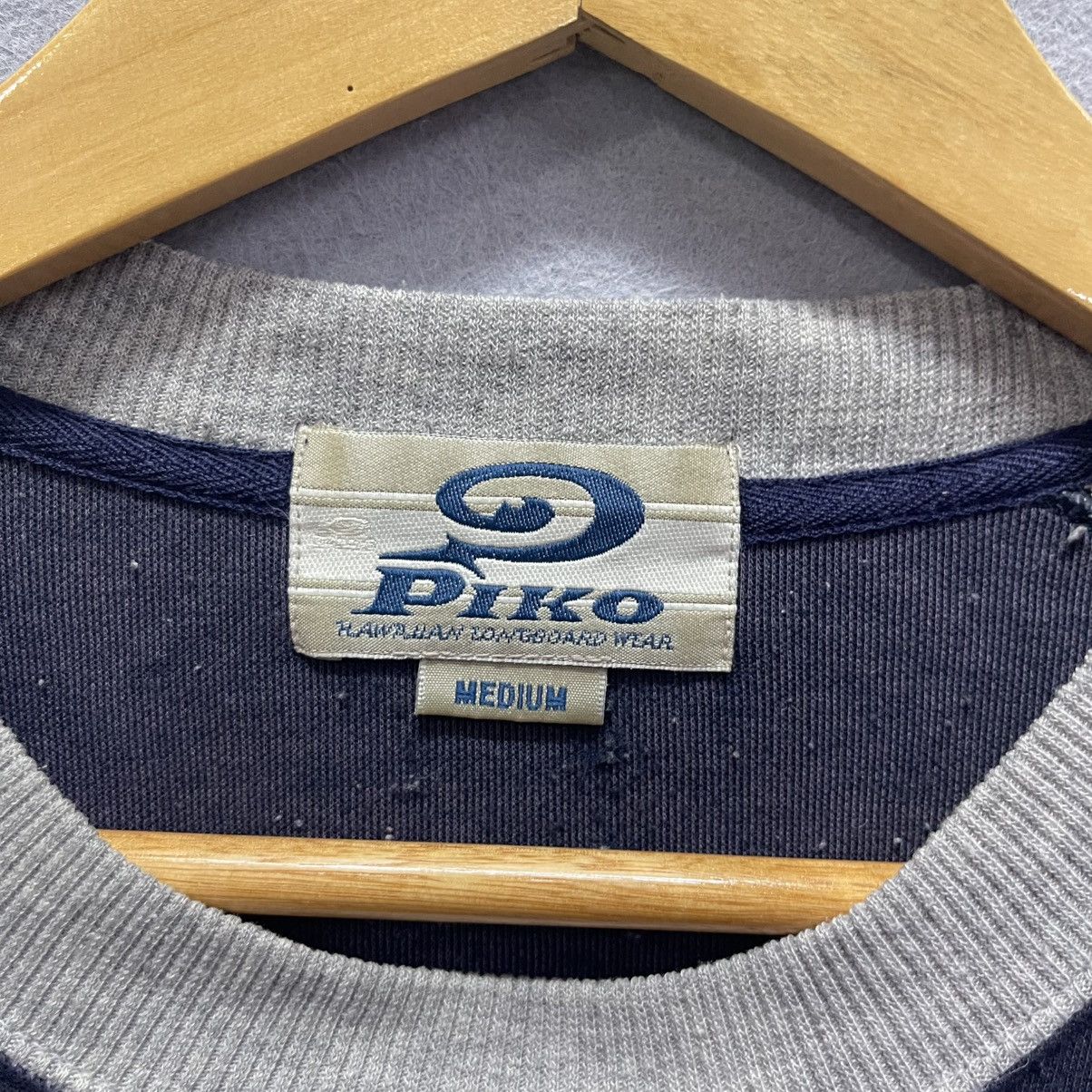 Vintage Vintage PIKO Hawaiian Longboard Wear Raglan Sweatshirt Size US M / EU 48-50 / 2 - 8 Thumbnail