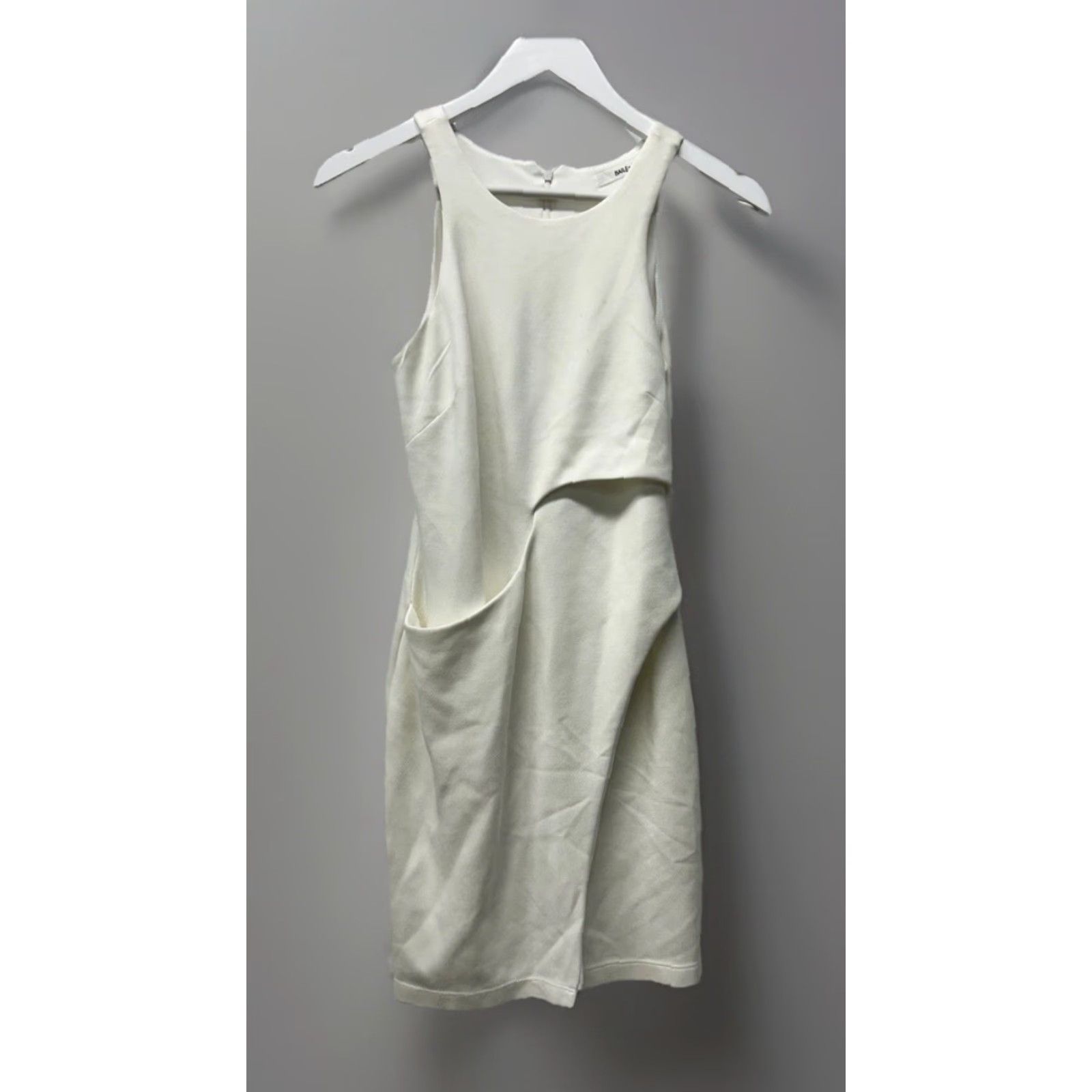 Bailey 44 Bailey 44 Women's Esther Ecru Assymetrical Sleeveless Midi Cocktail Dress S Women Ivory A-Line Midi Spandex Rayon Dress Size S / US 4 / IT 40 - 2 Thumbnail