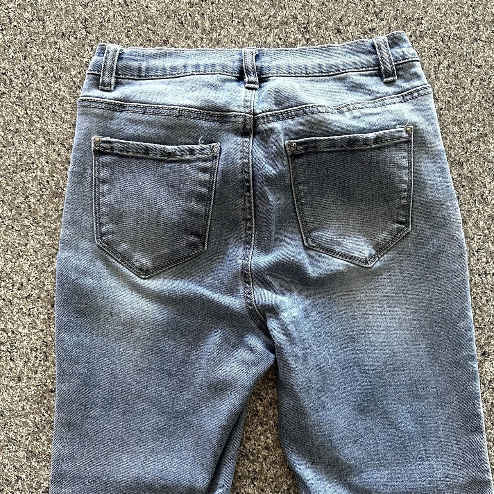 Vintage Kensie Jeans Jeans 8 29x28 Vintage Luxe High Rise Skinny Button Fly Raw Hem Size 29" - 5 Thumbnail
