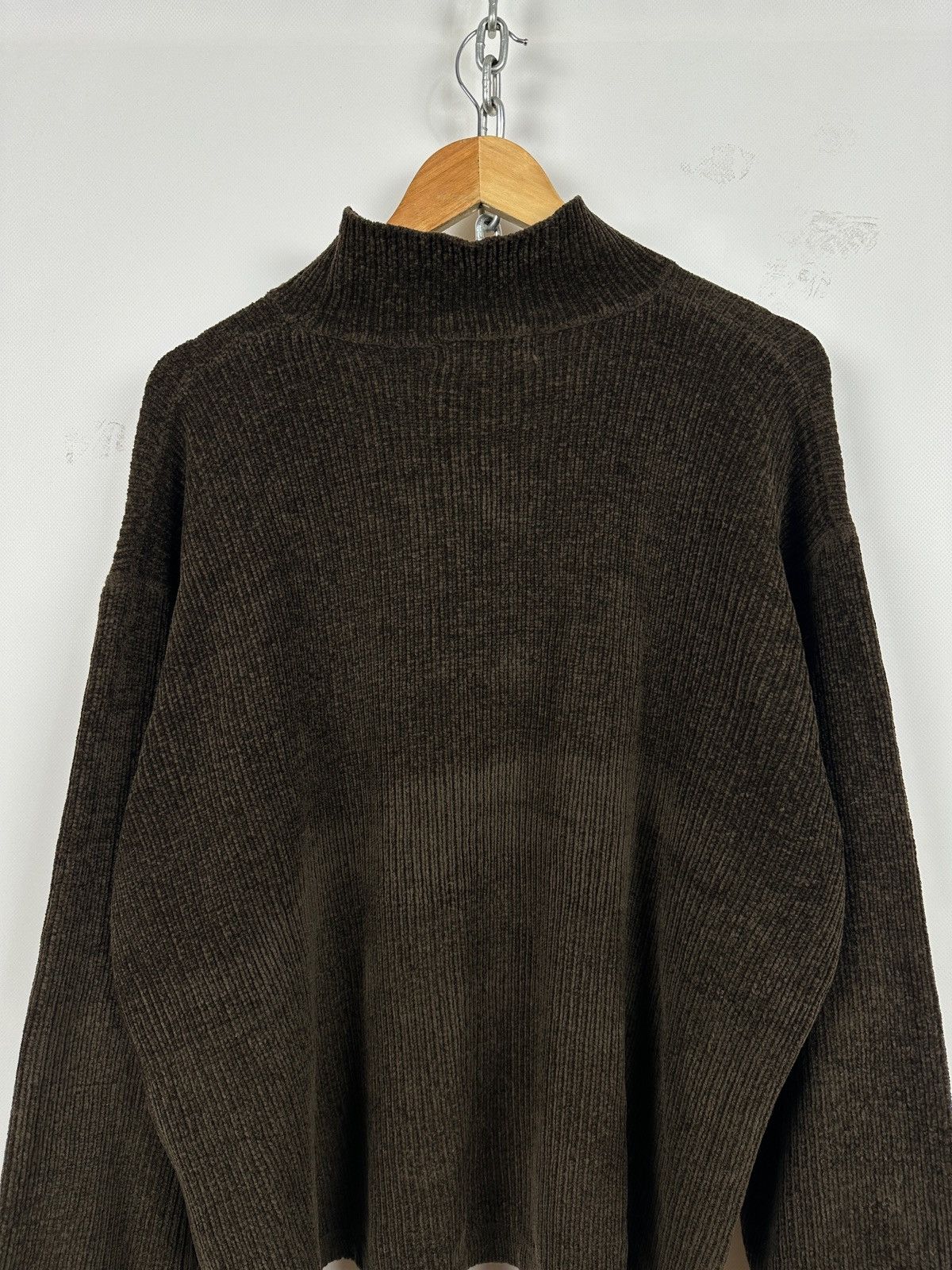 Yves Saint Laurent Vintage Yves Saint Laurent YSL Mock Neck Ribbed Sweater Size US L / EU 52-54 / 3 - 13 Thumbnail