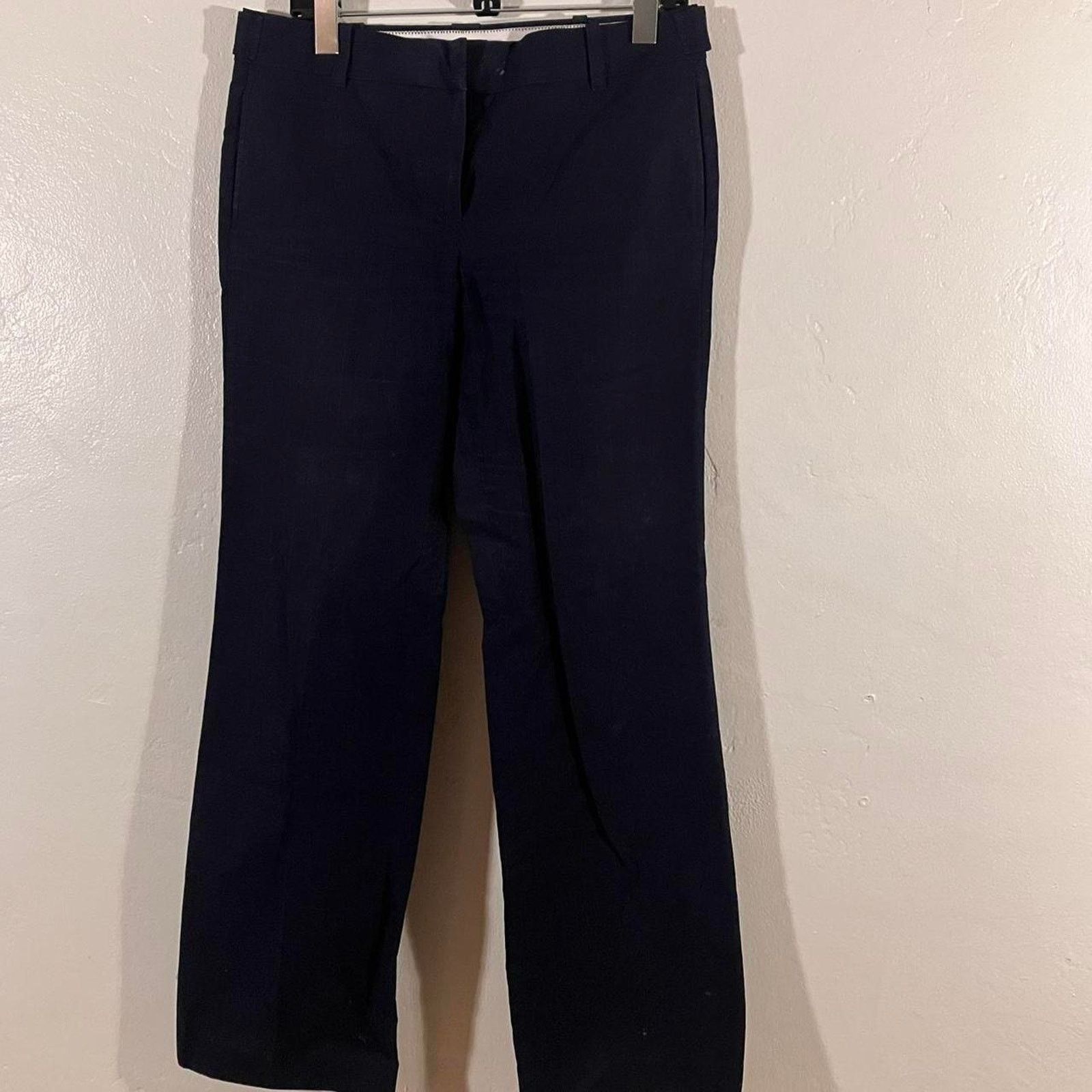J.Crew J. Crew Favorite Fit Navy Blue Pinstripe Slack Pants Size 28" / US 6 / IT 42 - 3 Thumbnail