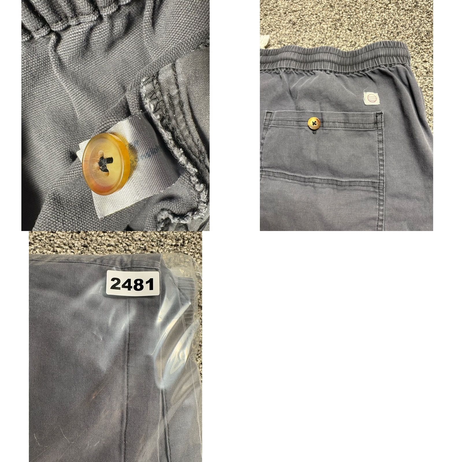 Marine Layer Marine Layer Chino Shorts Mens 2XL Beach Blue Canvas 6" Casual Practical Slat Pocket Logo Size US 39 - 8 Thumbnail