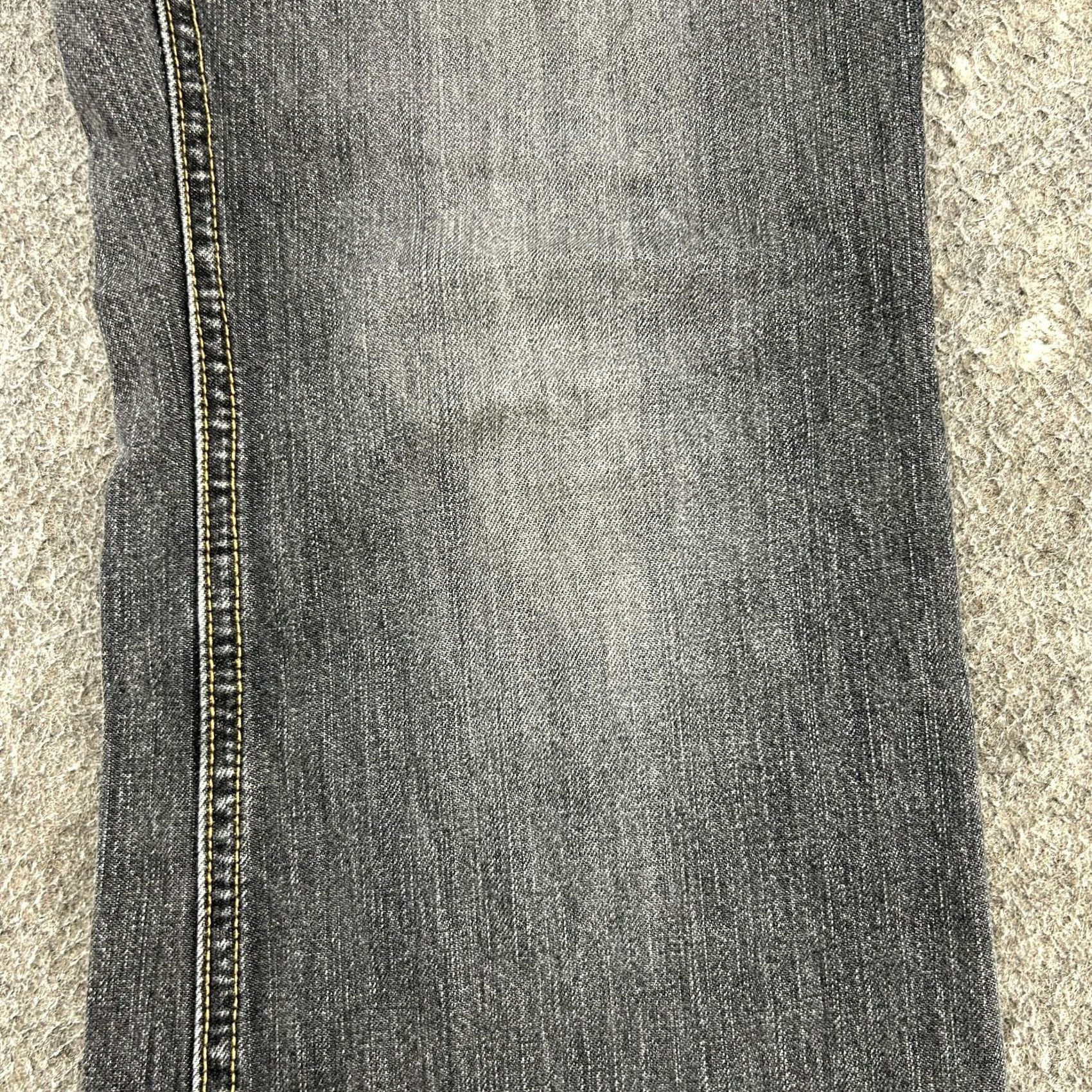 Gap VINTAGE Gap Jeans Womens 8 Black Flare Long Lean Stretch Cotton Distressed Y2K Denim 5-Pocket Regular Inseam 33in Slimming Retro 90s Size 30" / US 8 / IT 44 - 7 Thumbnail