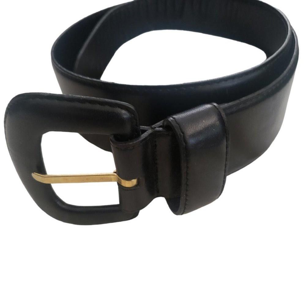 Designer Ladies Black Fashion Belt 34" Size ONE SIZE - 6 Thumbnail