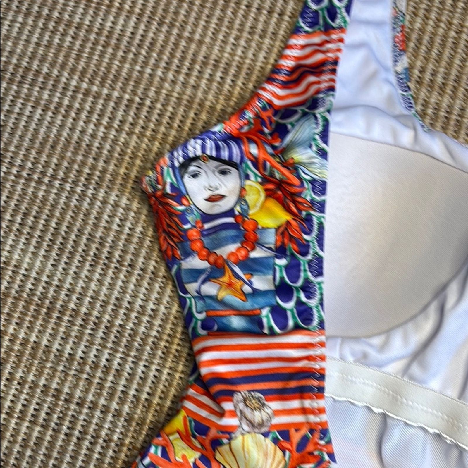 Other NWT Antica Sartoria Colorful Patterned One-Piece Swimsuit M Size ONE SIZE - 4 Thumbnail