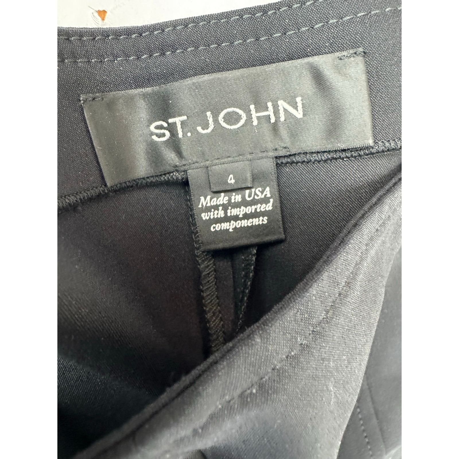 St. John St. John Emma Black Dress Pant MSRP 595 Flare NWOT - Size 4 Size 27" / US 4 / IT 40 - 4 Thumbnail