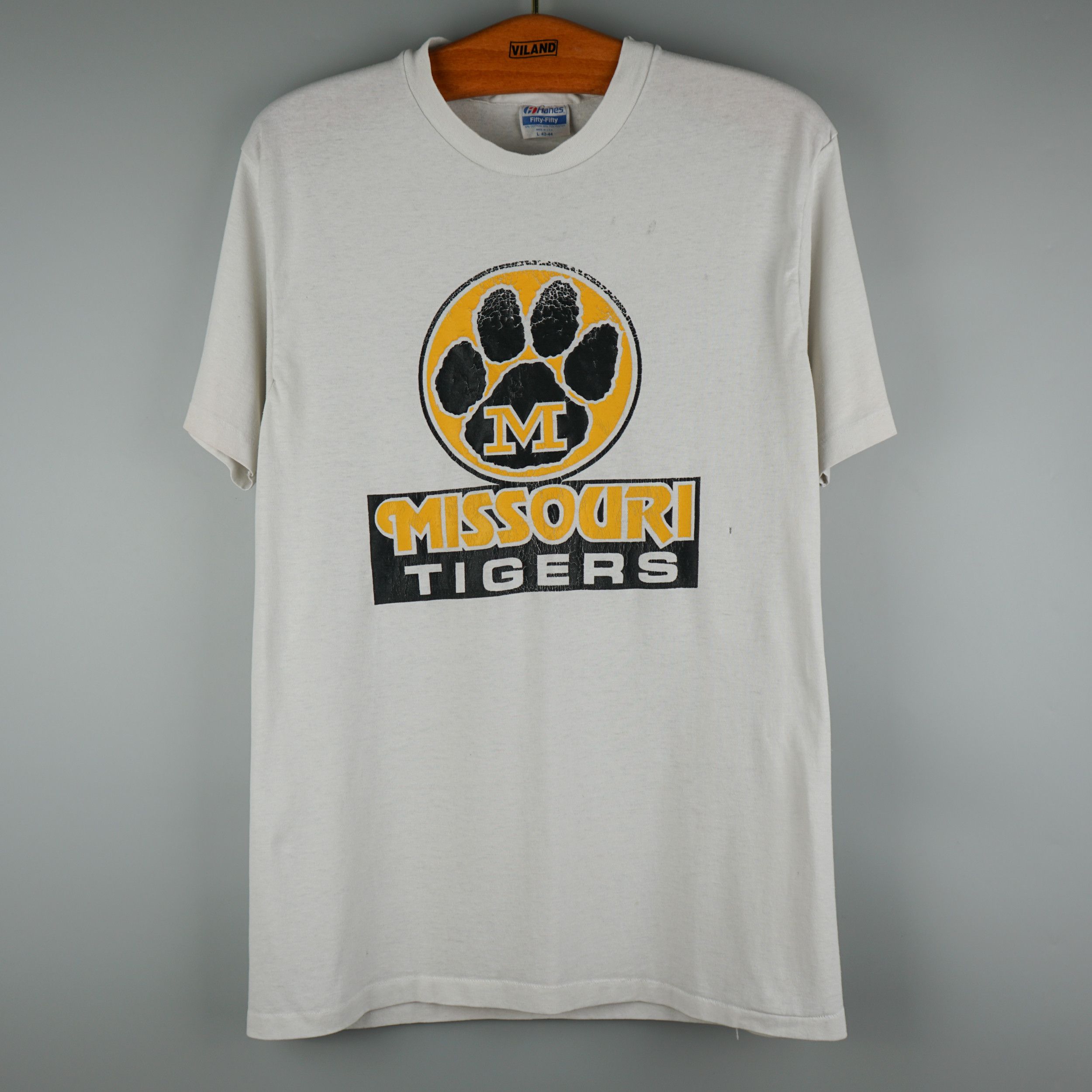 NFL × Vintage Vintage 1980s Missouri Tigers Team T-Shirt Size US M / EU 48-50 / 2 - 1 Thumbnail