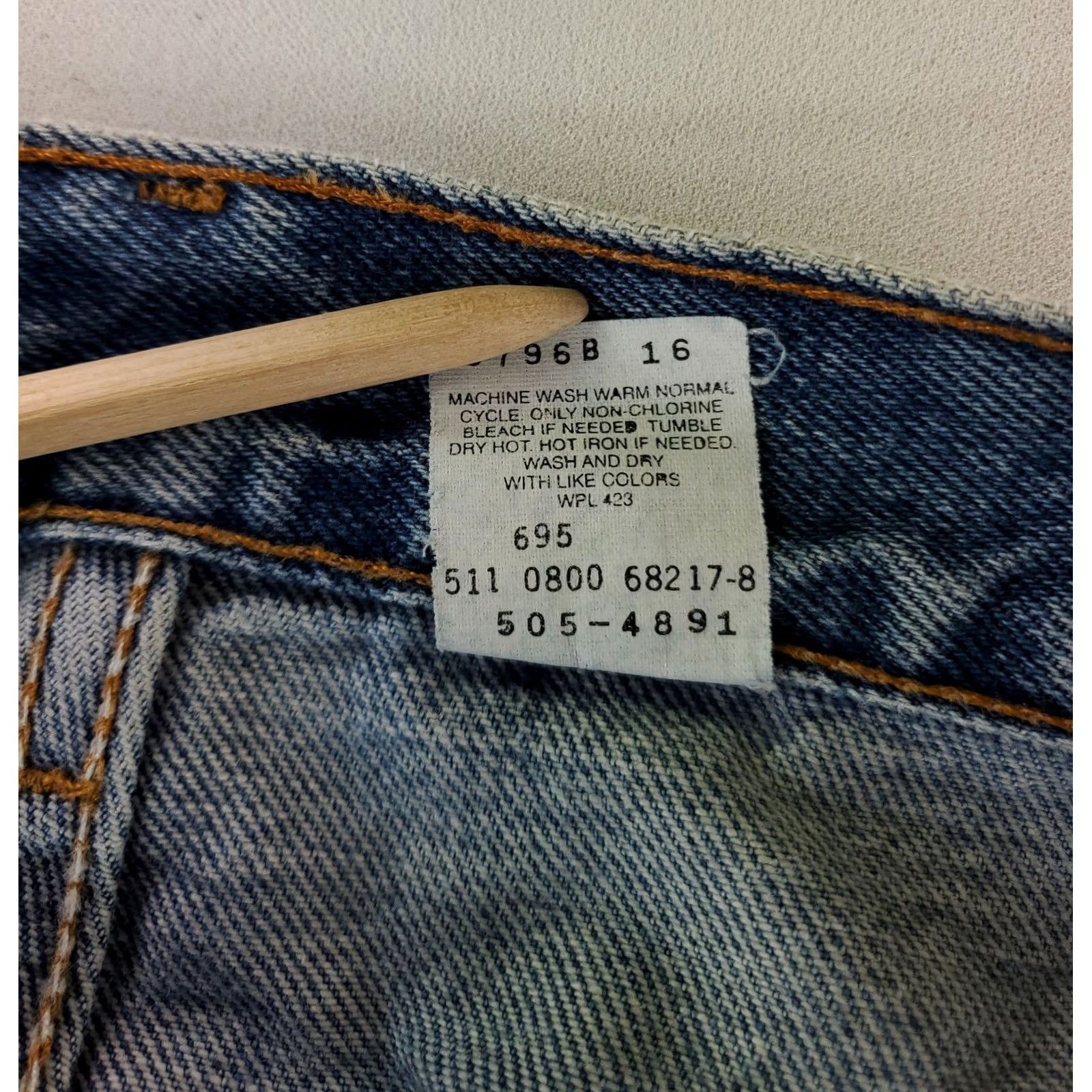 Levi's VINTAGE Levi's 505 Jeans Mens 34x32 Blue Straight 33x31.5 Actual Y2K VTG 90s Fashion Size US 34 / EU 50 - 3 Thumbnail
