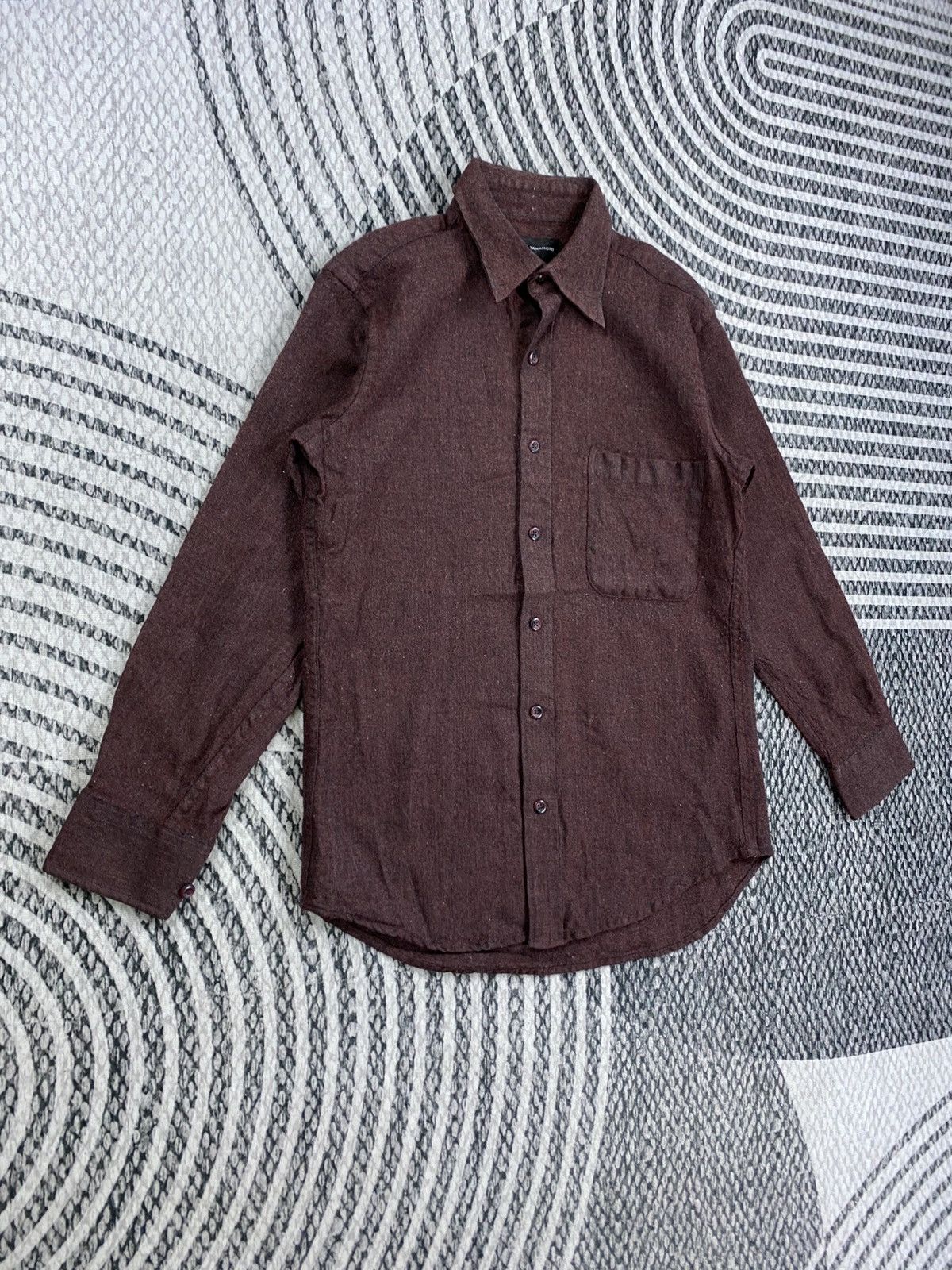 Kansai Yamamoto Vtg Kansai Yamamoto Burgandy Regular Fit Button Up Jacket Size US S / EU 44-46 / 1 - 3 Thumbnail