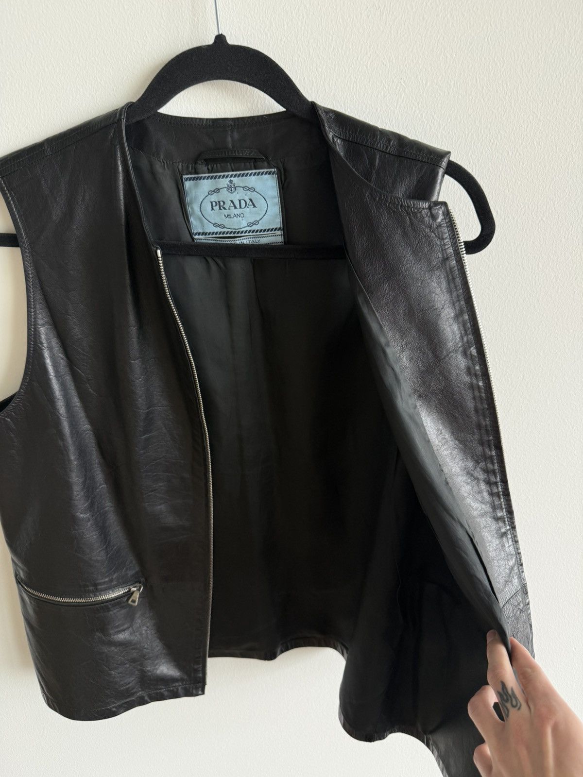 Prada 2000s Leather Vest (runway) Size US M / EU 48-50 / 2 - 4 Thumbnail