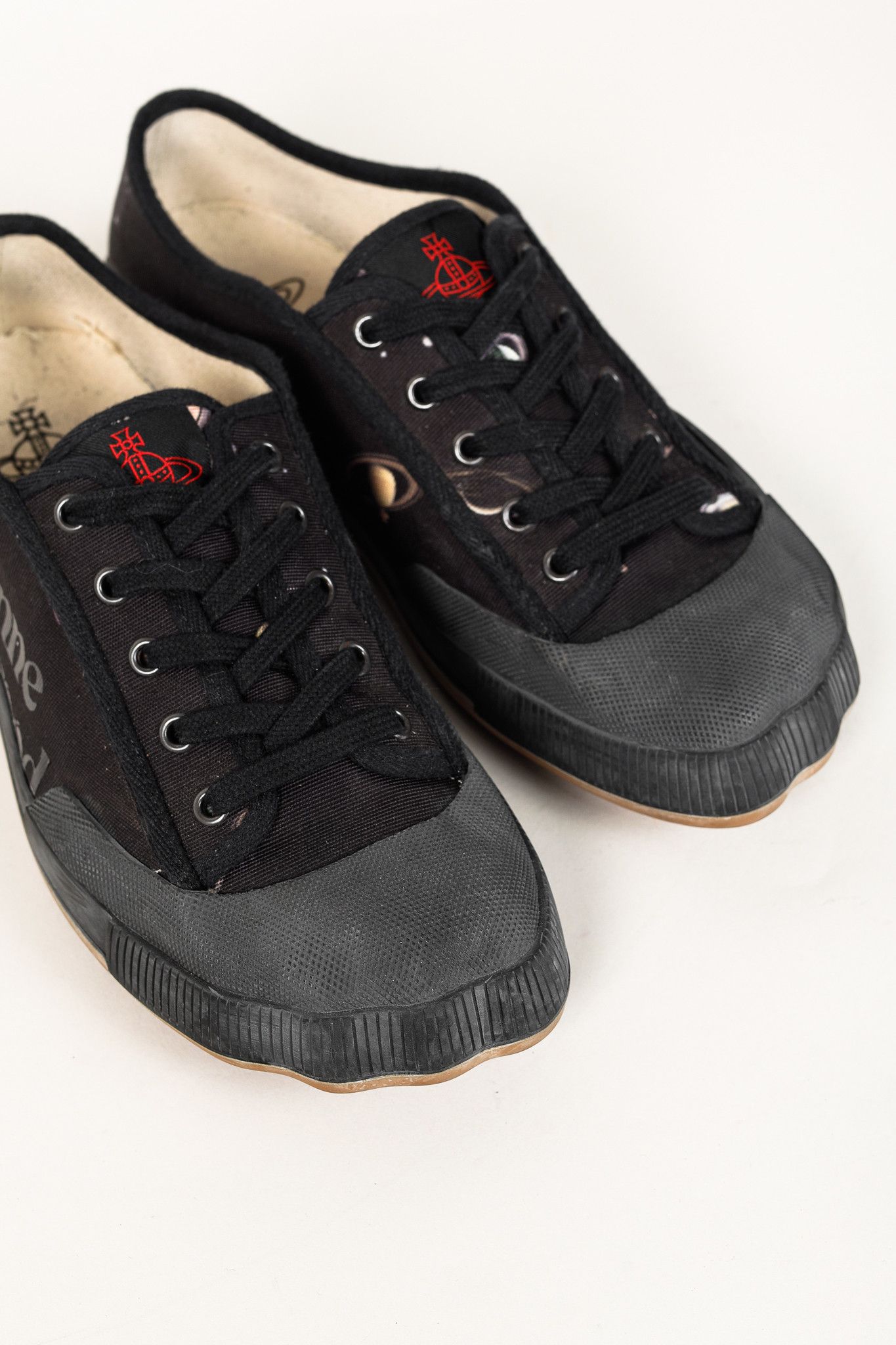 Vivienne Westwood Vivienne Westwood Black Canvas Jupiter Animal Toe Trainers Size US 8.5 / EU 41-42 - 6 Thumbnail