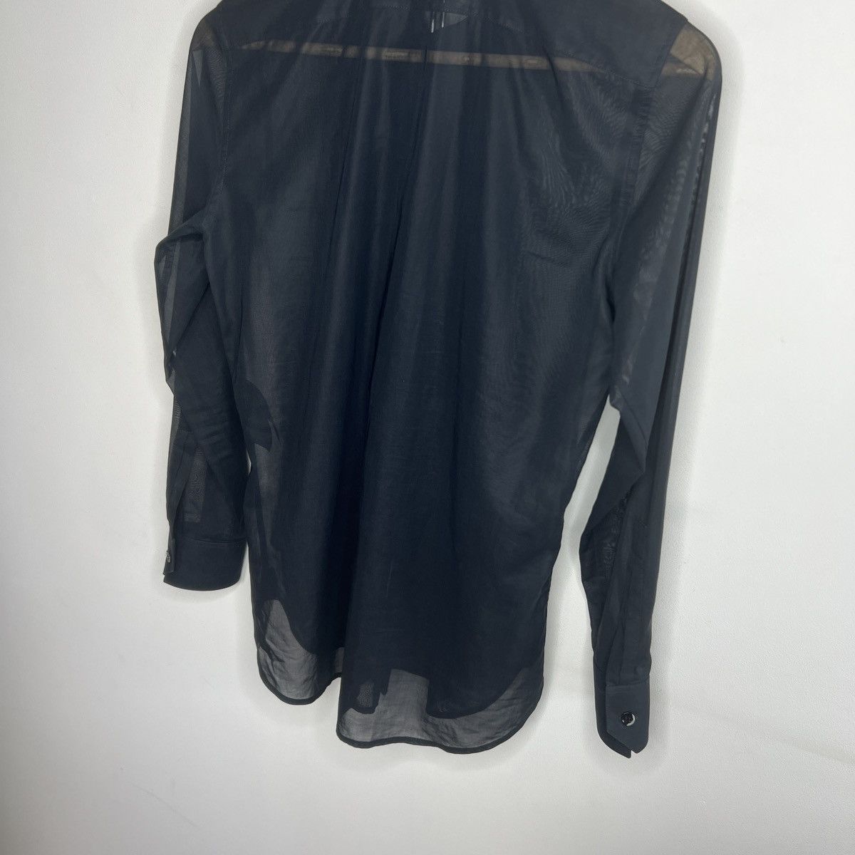 Saint Laurent Paris Saint Laurent Classic Black Transparent Shirt Avant Garde Size US S / EU 44-46 / 1 - 11 Thumbnail