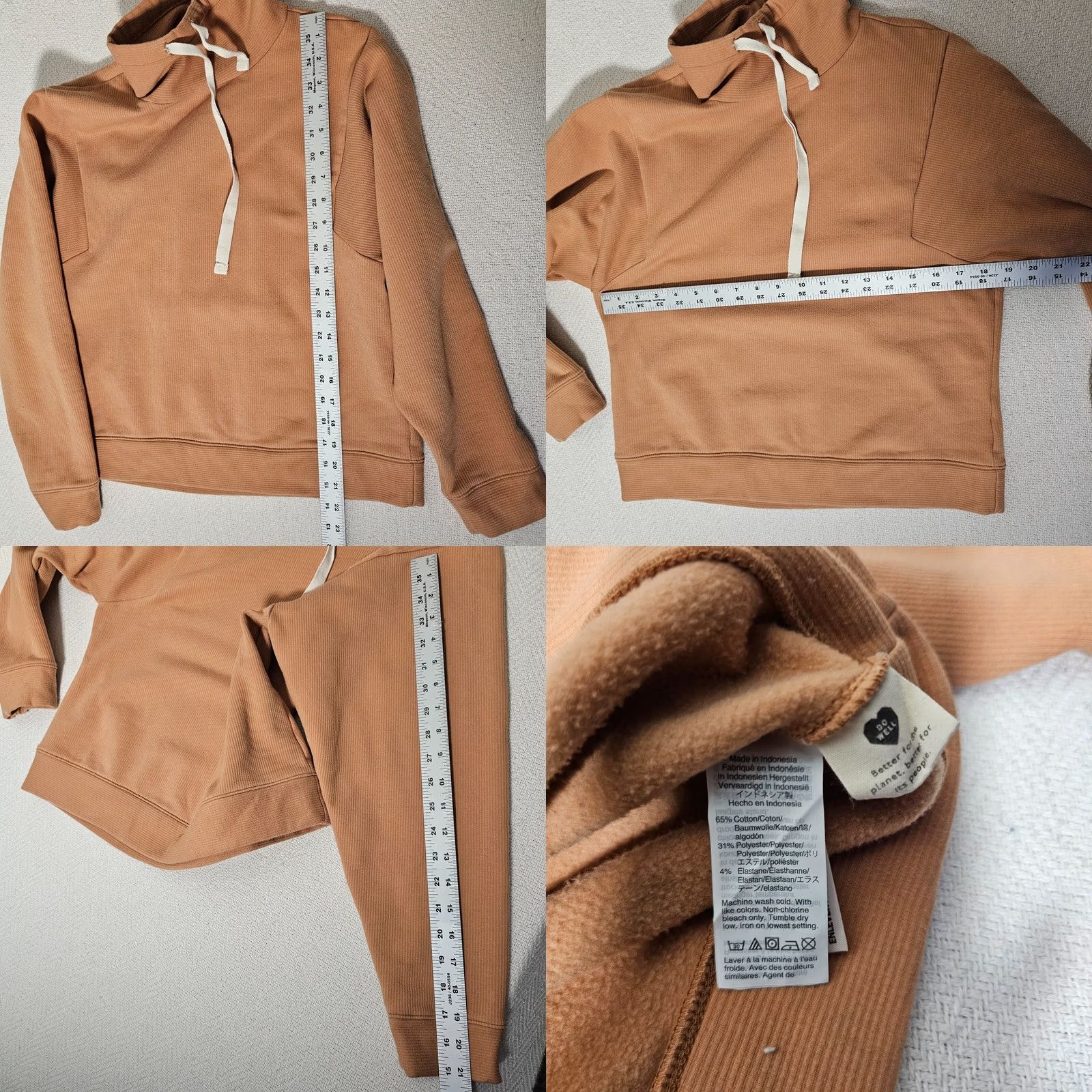 Madewell VINTAGE Madewell MWL Ribbed Funnelneck Athleisure Sweatshirt XS Tan Brown Dolman Sleeve Women's Pullover Regular Size XS Cardigan/ Sweater? Size XS / US 0-2 / IT 36-38 - 8 Thumbnail