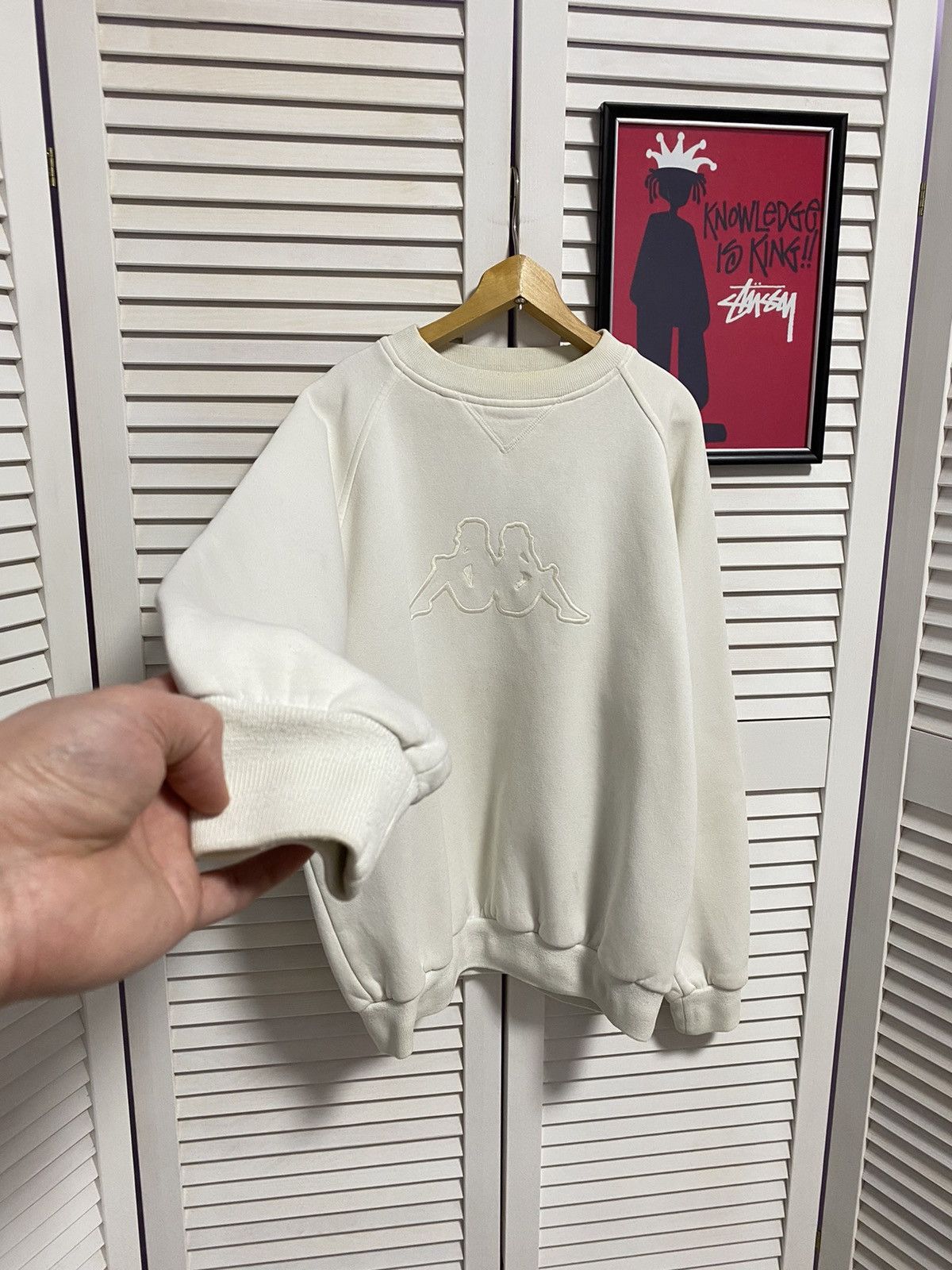 Kappa × Vintage Vintage 90s Sweater Crewneck Kappa Big Knit Logo Boxy Fit Size US M / EU 48-50 / 2 - 3 Thumbnail