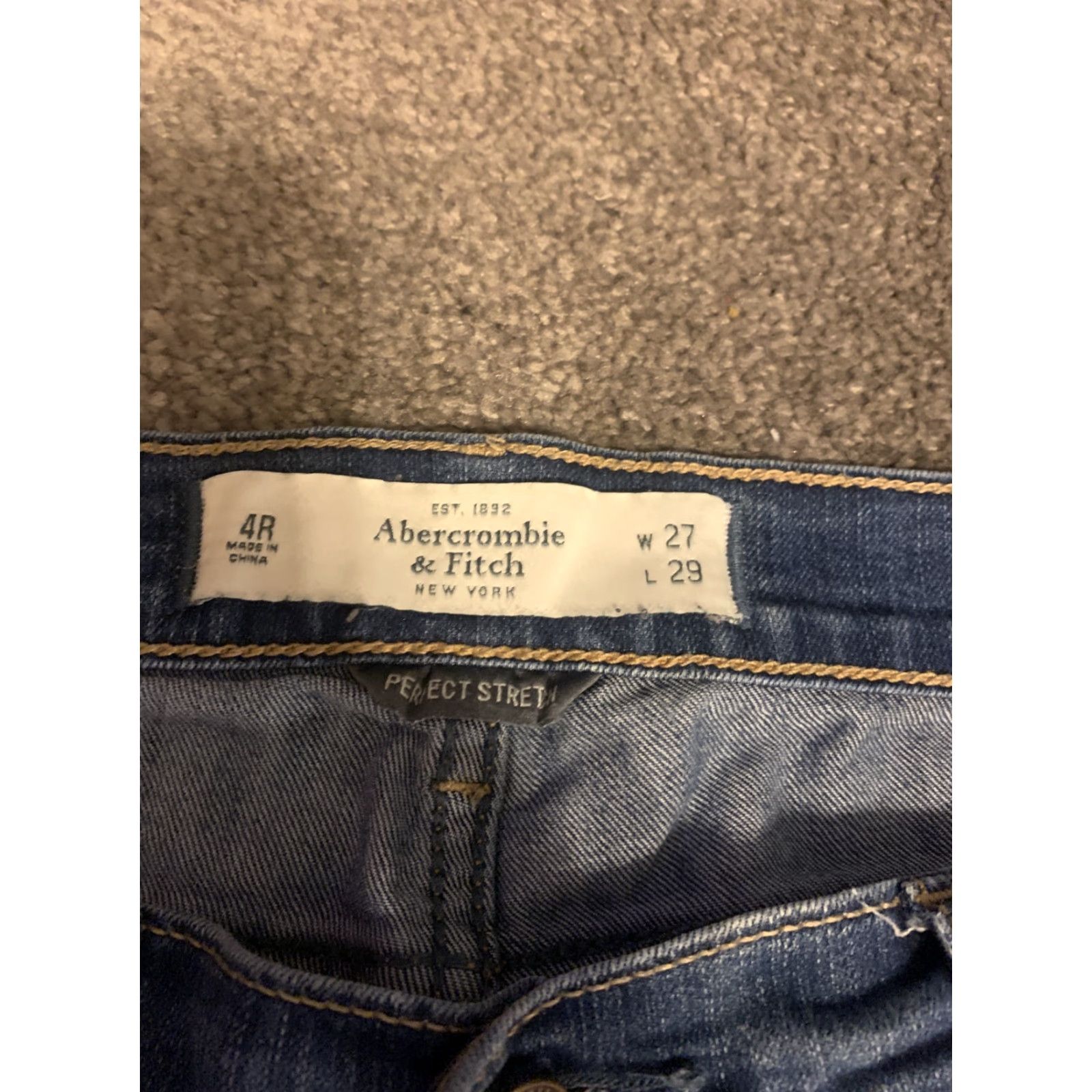 Abercrombie & Fitch Abercrombie & Fitch Skinny Jeans Slim Stretch Orange Women Sz 4R W27 L29 EUC Size 27" / US 4 / IT 40 - 2 Thumbnail