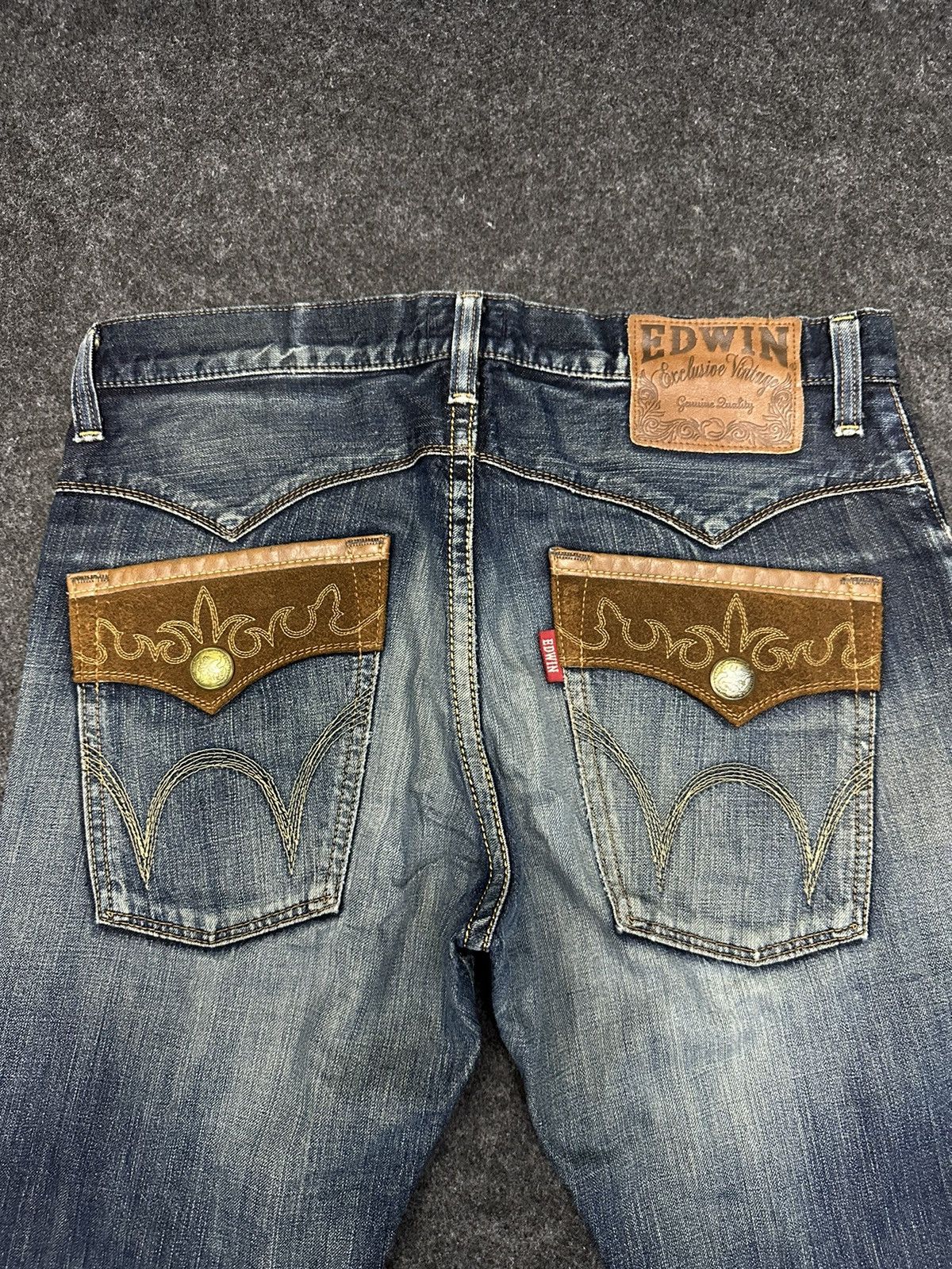 Edwin 90s Vintage Edwin XV 403 MudWash Distressed Denim 34x29 F27 Size US 34 / EU 50 - 11 Thumbnail