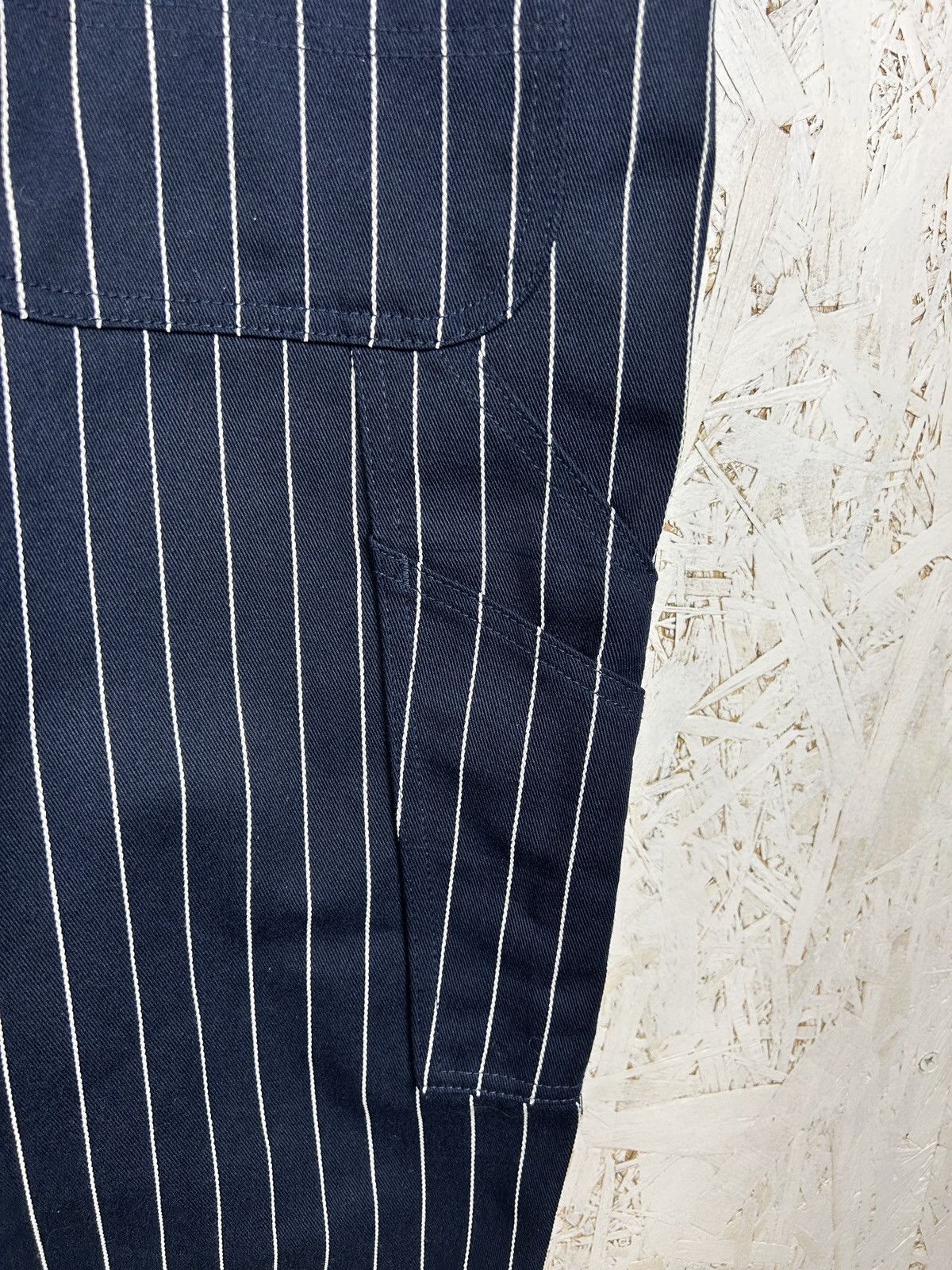 Dickies Dickies Blue Striped Dungarees Overalls W31 L32 Size US 31 - 7 Thumbnail