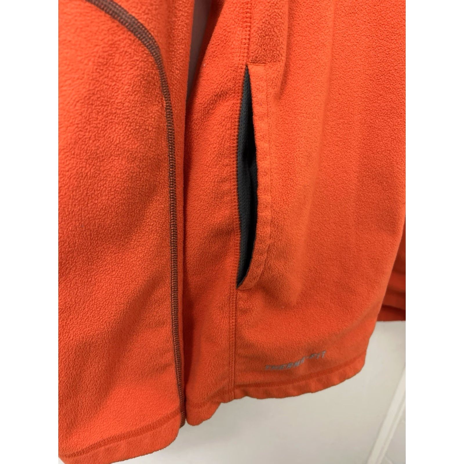 Nike Nike Therma-Fit 1/4 Zip Mens Large Orange Fleece Pullover Jackets L/S Pockets 416343-800 Size US L / EU 52-54 / 3 - 6 Thumbnail