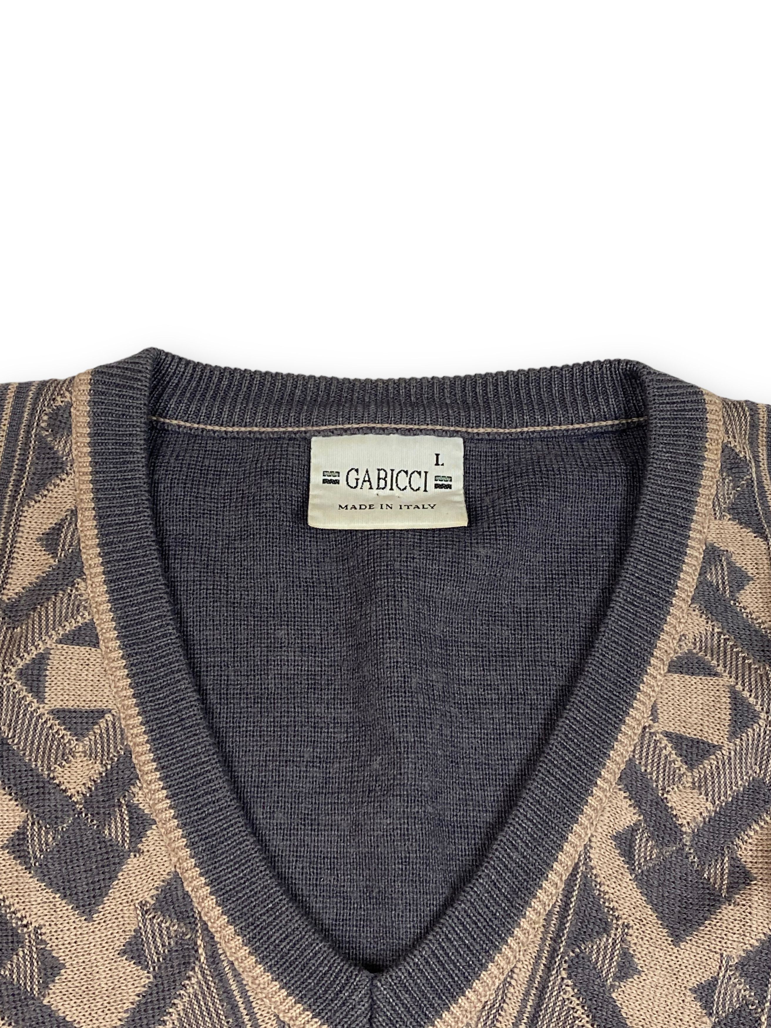 Other 90s Vintage GABICCI V-Neck Sweater Avantgarde Y2k M597 Size US XL / EU 56 / 4 - 5 Thumbnail