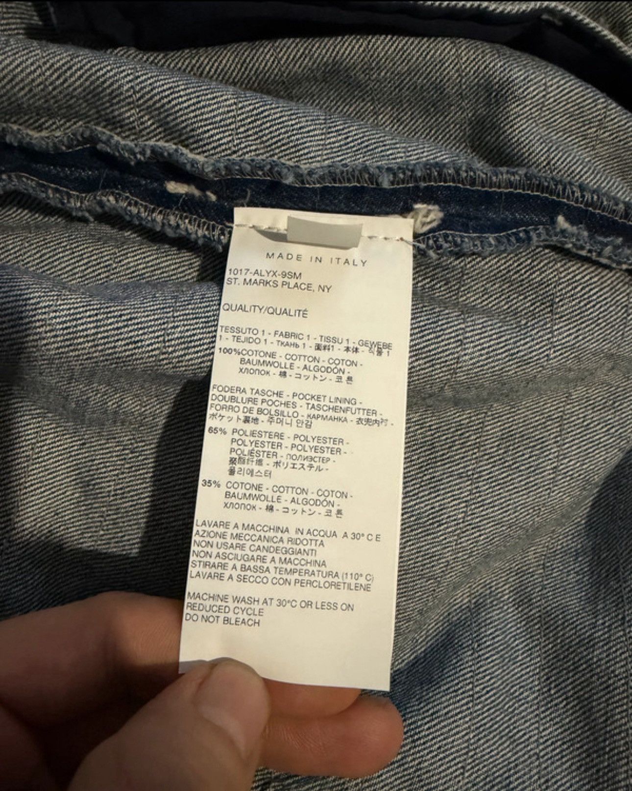 1017 ALYX 9SM × Blackmeans Alyx Blackmeans ripped disstressed denim jacket Size US XL / EU 56 / 4 - 11 Thumbnail