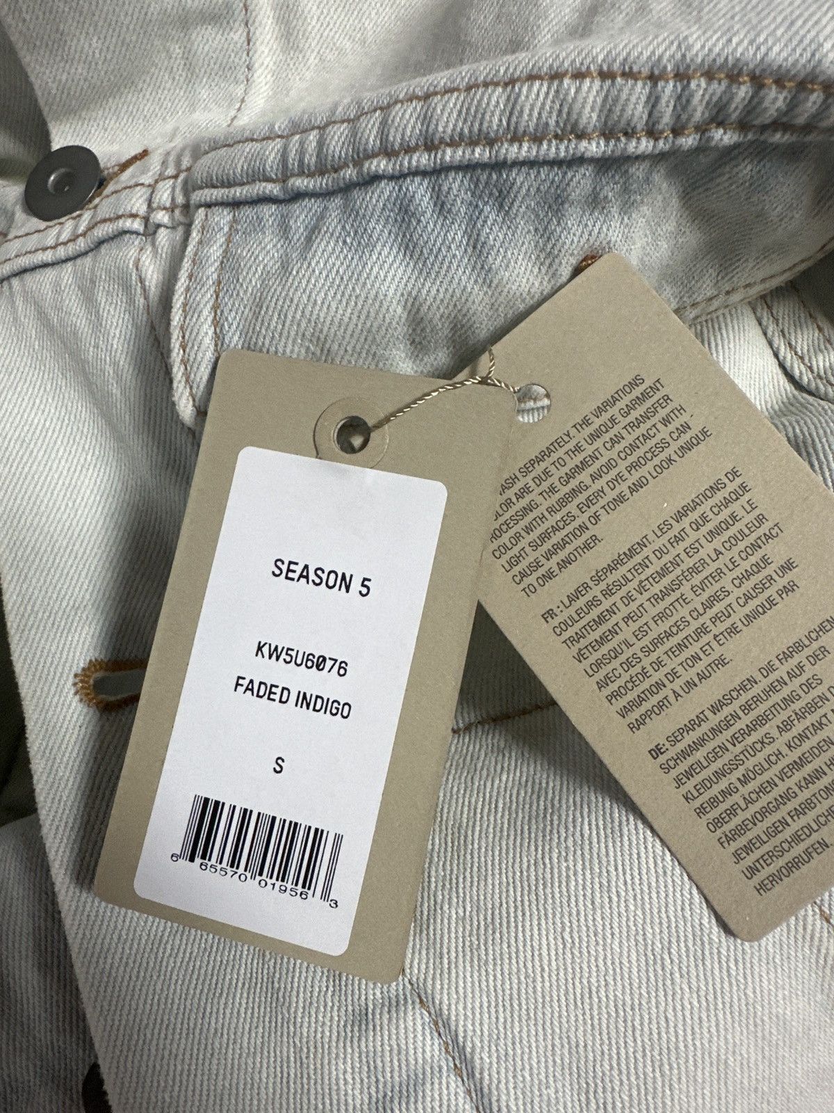 Yeezy YEEZY SEASON 5 denim jacket faded indigo Size US S / EU 44-46 / 1 - 3 Thumbnail