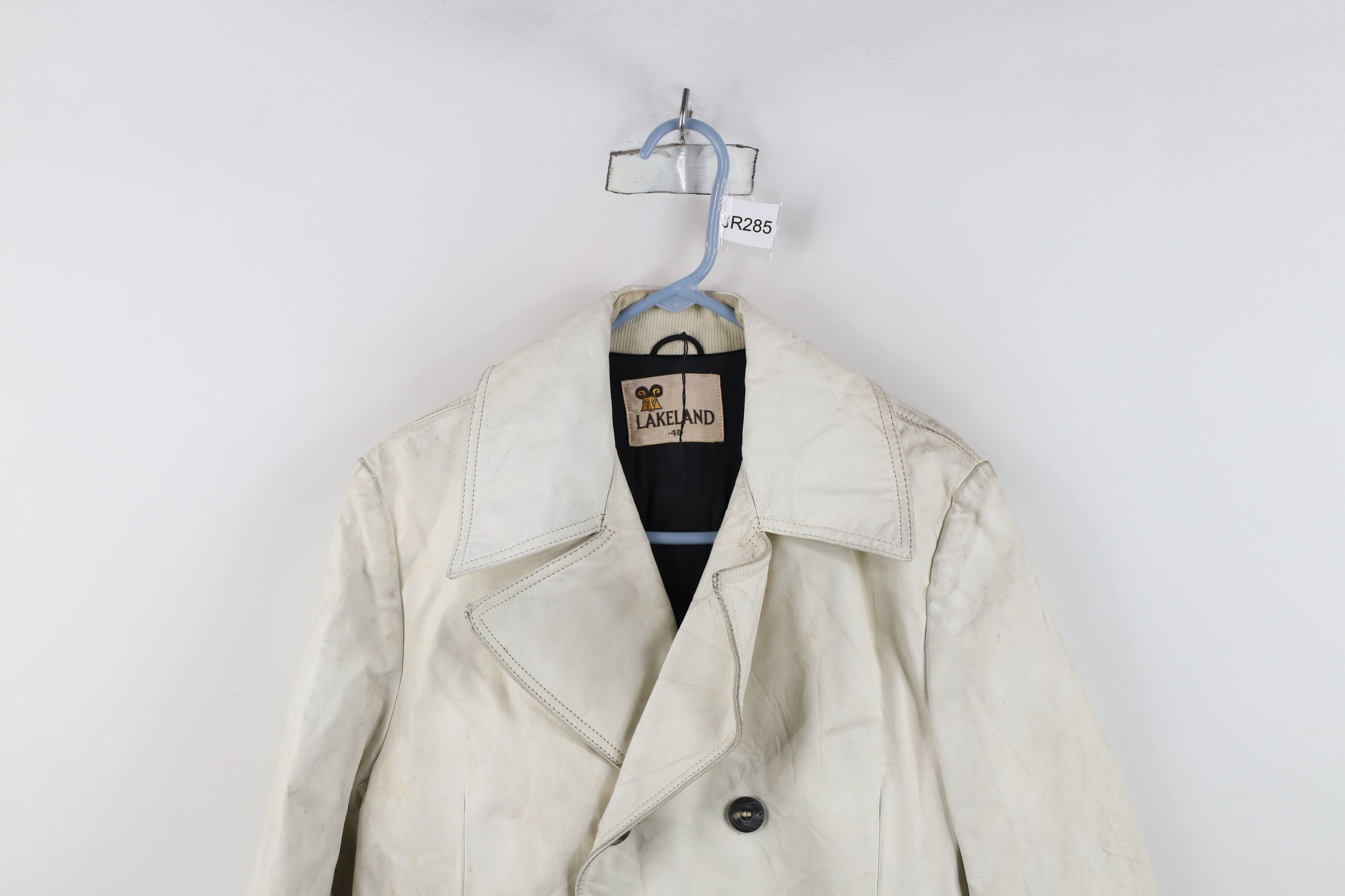 Vintage Vintage 70s Streetwear Leather Trench Coat Jacket White Size US L / EU 52-54 / 3 - 2 Thumbnail