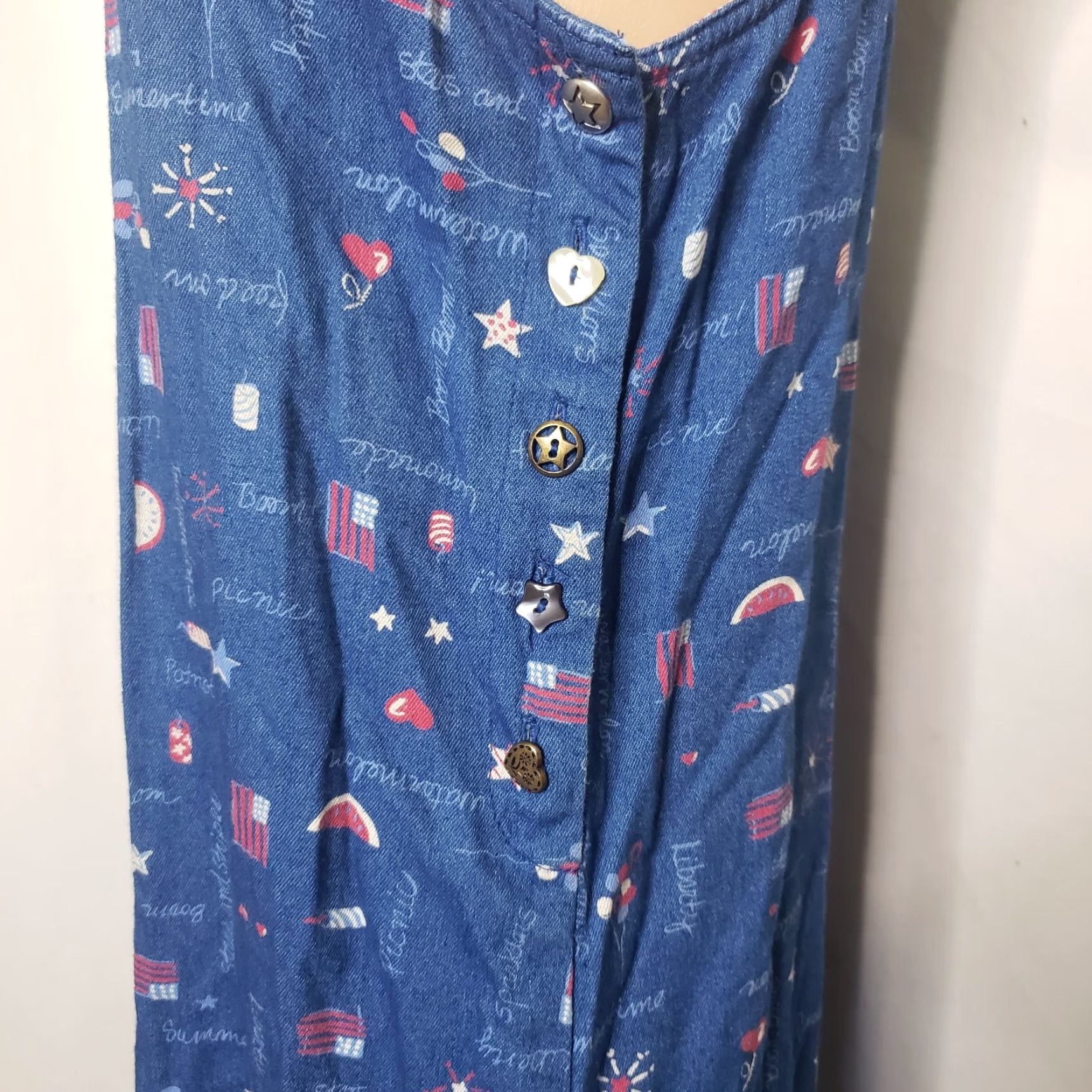 Vintage VINTAGE Koret City Blues Womens Dress Set Jumper Shirt Sleeveless Patriotic Size S 6-8 Blue 60% Cotton 40% Rayon Holiday 4th Of July Summer Womens Size S / US 4 / IT 40 - 6 Thumbnail