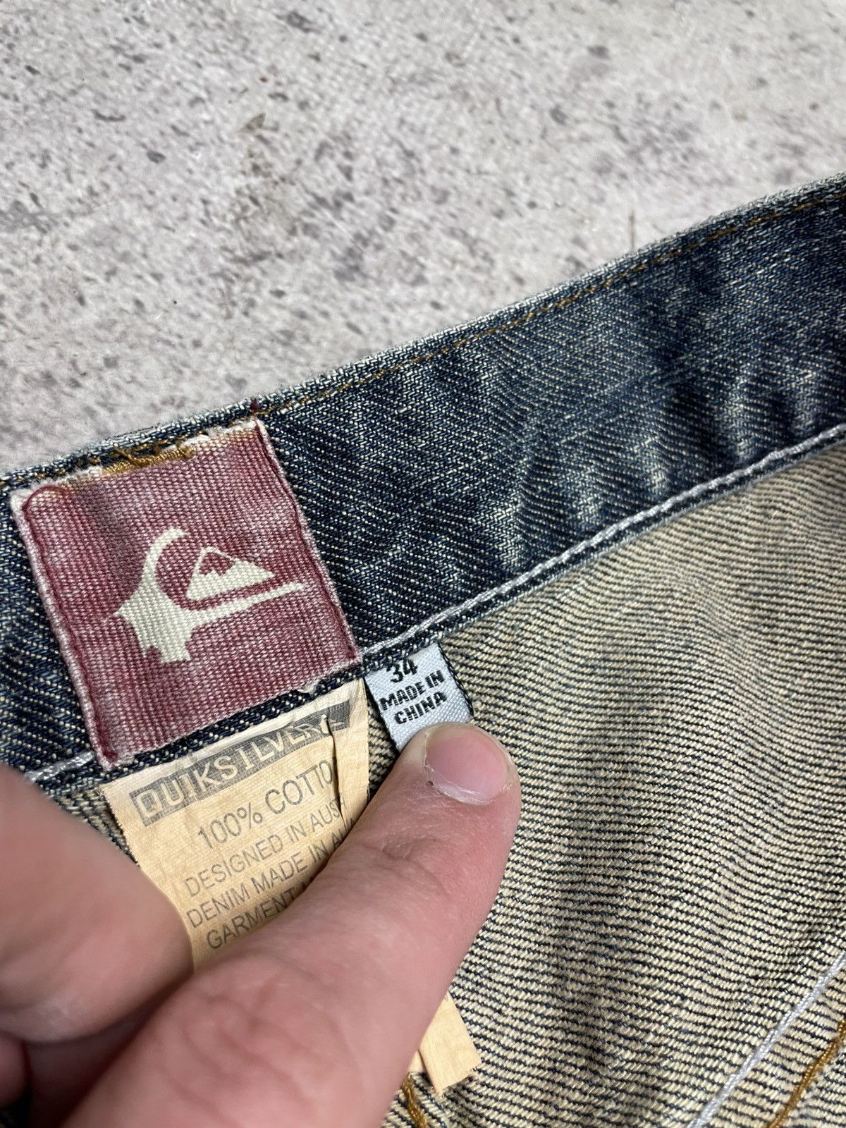 Quicksilver Vintage Quicksilver Skate Baggy Grey Denim Jeans 34 Size US 34 / EU 50 - 12 Thumbnail