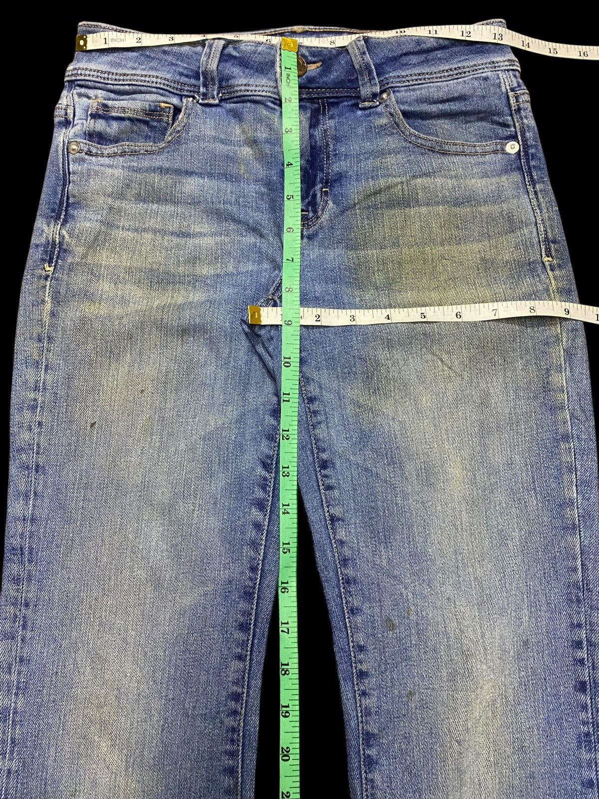 Other Vintage American Eagle Mud Wash Flare Style Jeans Size US 27 - 13 Thumbnail