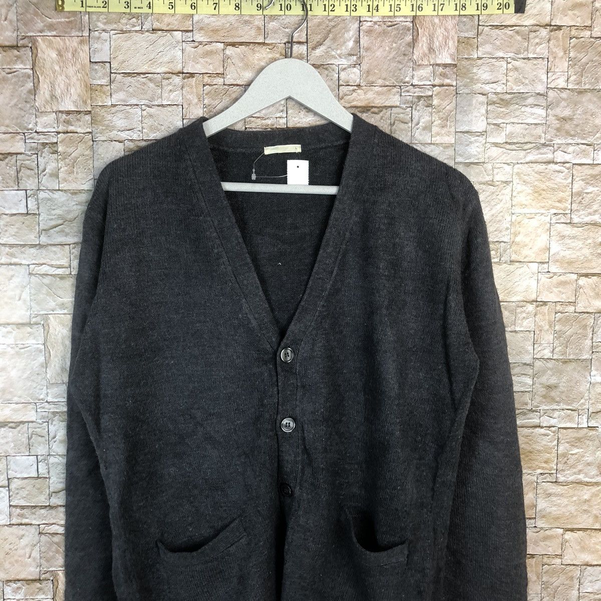 GU GU plain faded vintage Grey Knitwear cardigan #A2 Size US L / EU 52-54 / 3 - 2 Thumbnail