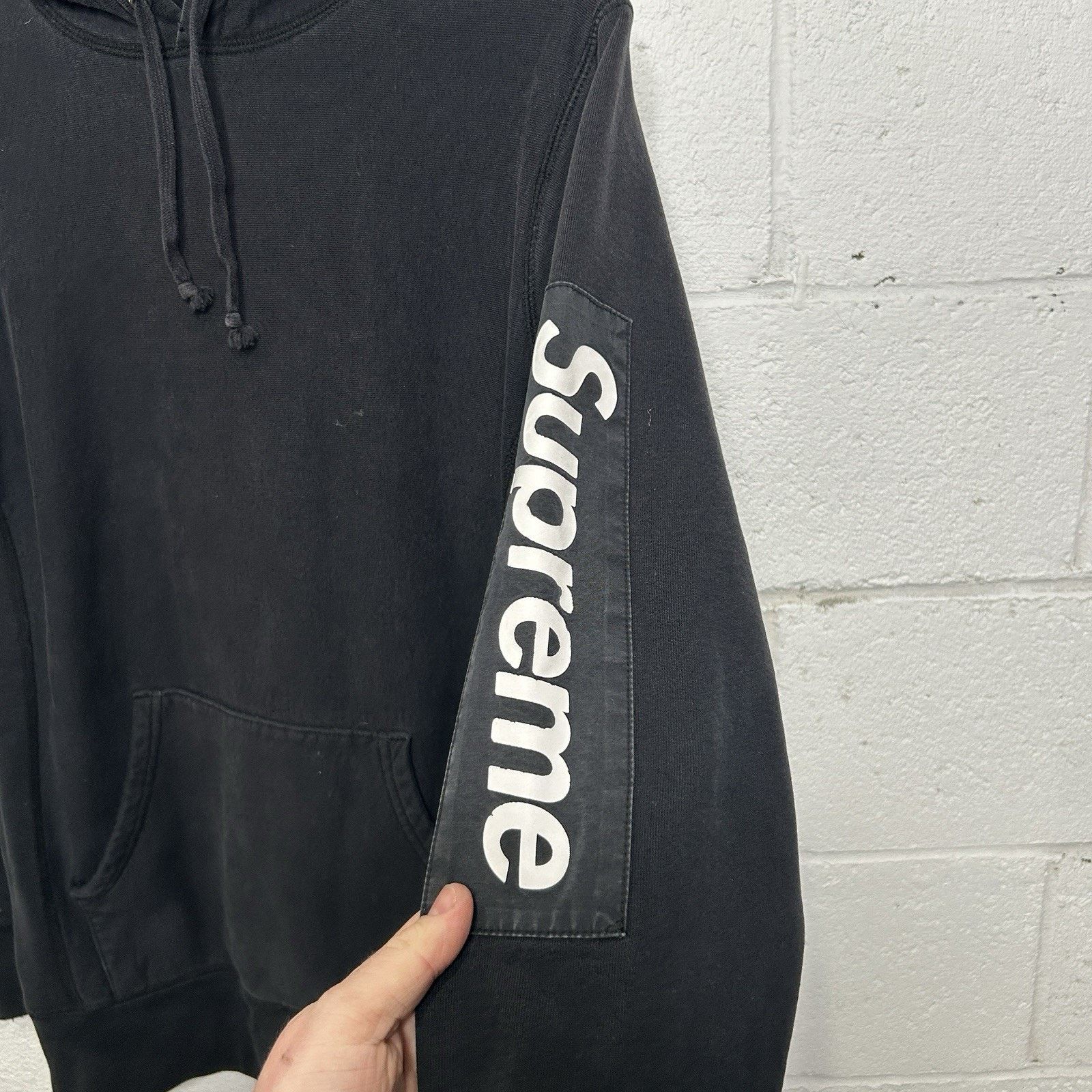 Supreme Supreme Street Hype Patch Sleeve Pullover Hoodie “Black” Size US M / EU 48-50 / 2 - 3 Thumbnail