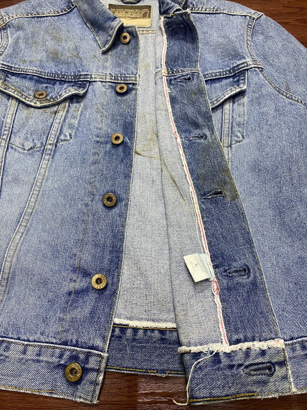 Big John Vintage Big John 1980s Selvedge Grunge Denim Jacket Jeans Size US S / EU 44-46 / 1 - 6 Thumbnail