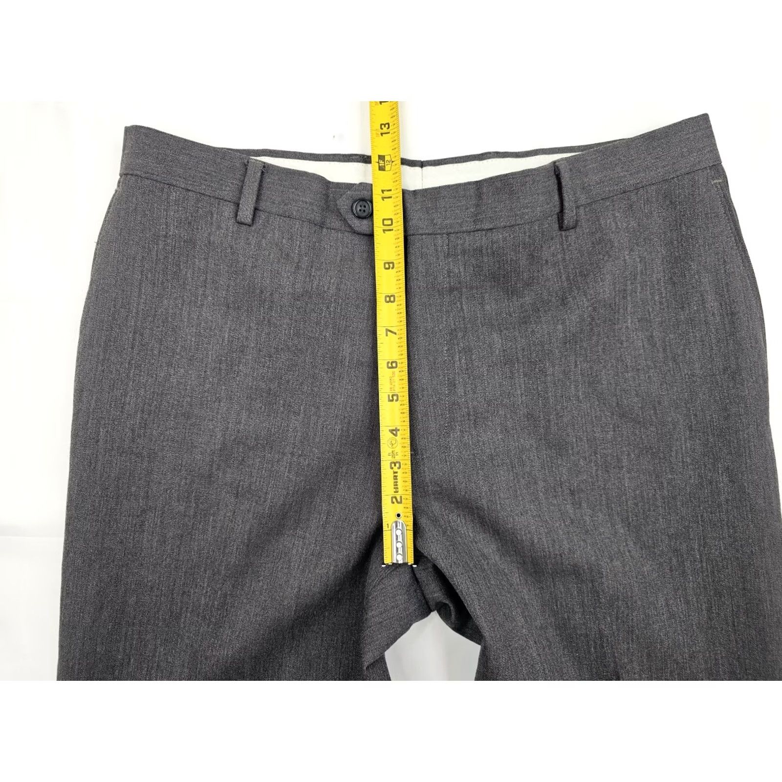 Joseph Joseph & Feiss Pant Dress Wool Flat Front 36 (Fits 36x30.5) Heather Gray EUC Men Size US 36 / EU 52 - 4 Thumbnail