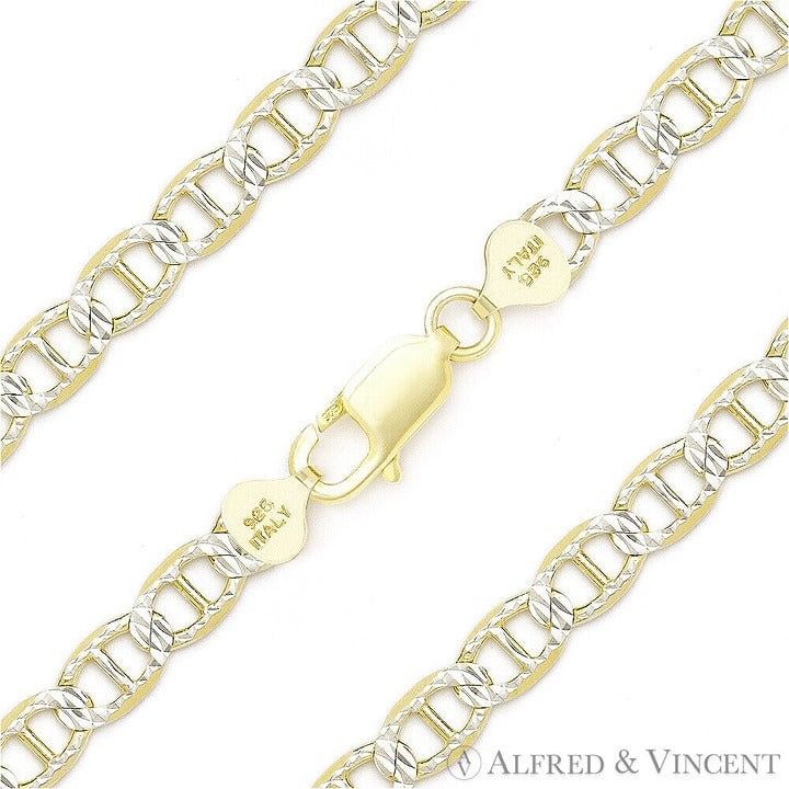 Other 6.3mm Marina / Mariner Link D-Cut Pave Chain Bracelet 7" Size ONE SIZE - 1 Preview