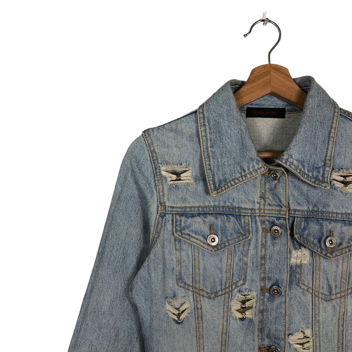 Japanese Brand 🔥Rare Biker Denim Jacket Distressed Punk Dona Marie Japan Size US M / EU 48-50 / 2 - 7 Thumbnail