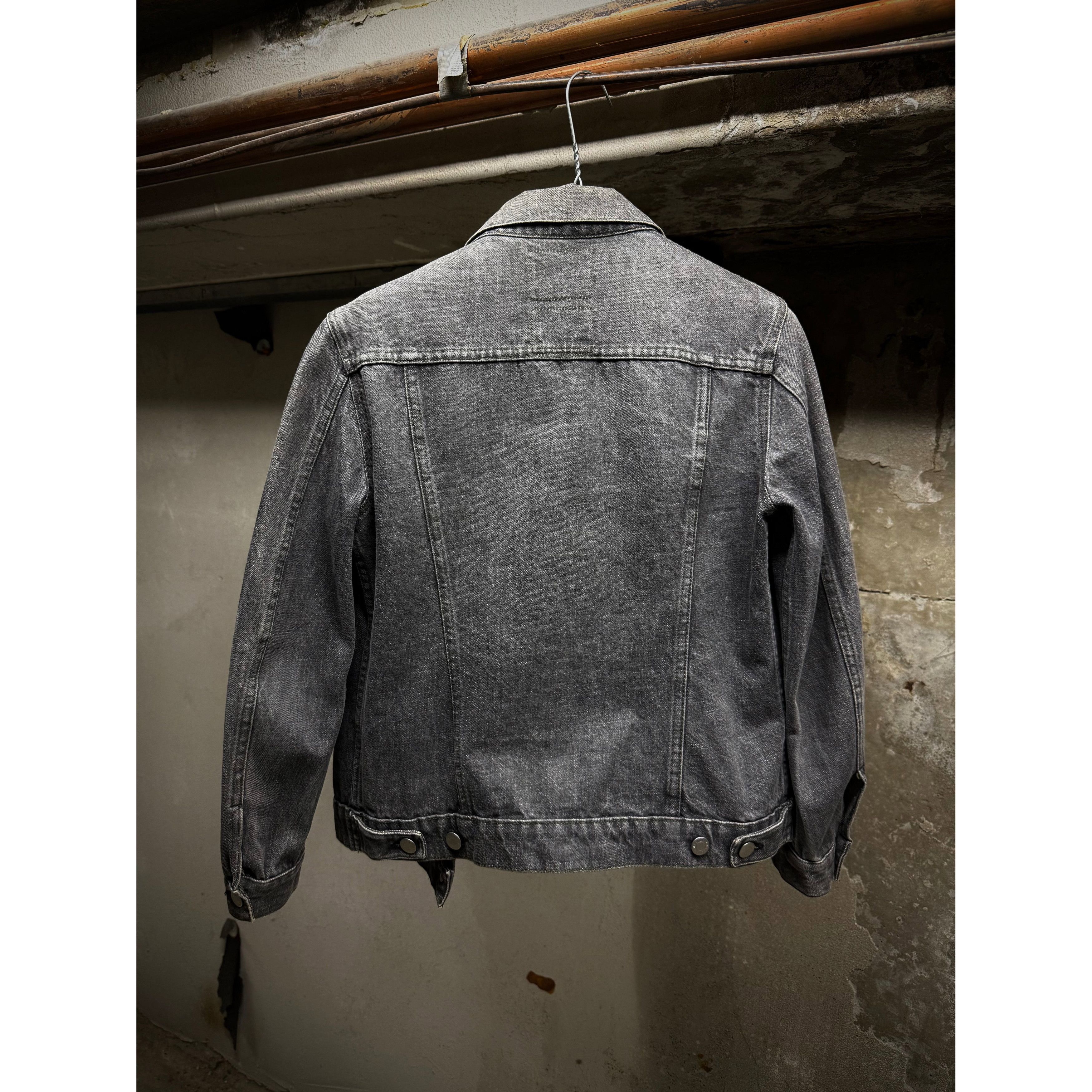 Helmut Lang Helmut Lang Early 00s Washed Grey Denim Trucker Jacket Size US XS / EU 42 / 0 - 6 Thumbnail