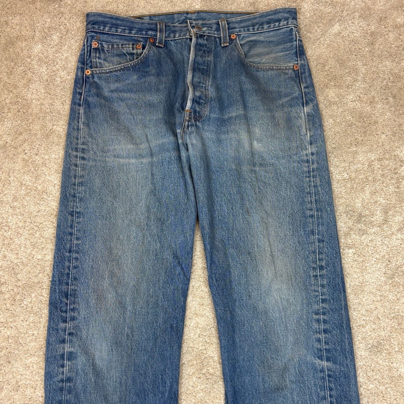 Levi's × Vintage Vintage 90s Levi's 501xx Straight Leg Jeans 34x36 (32x33) Size US 34 / EU 50 - 4 Thumbnail