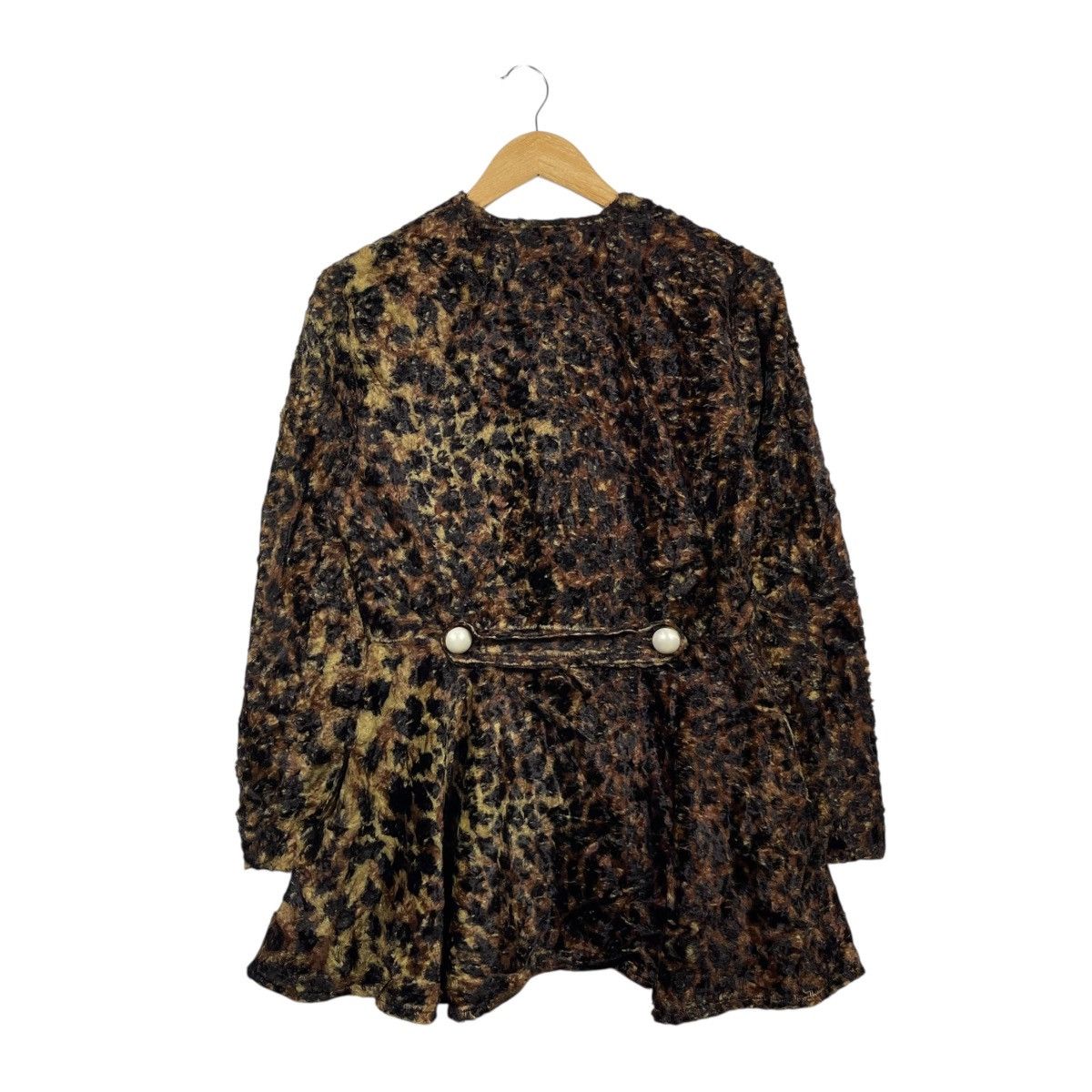 Daniele Alessandrini Alessandrini Leopard Faux Fur Button Jacket Made in Italy Size L / US 10 / IT 46 - 4 Thumbnail
