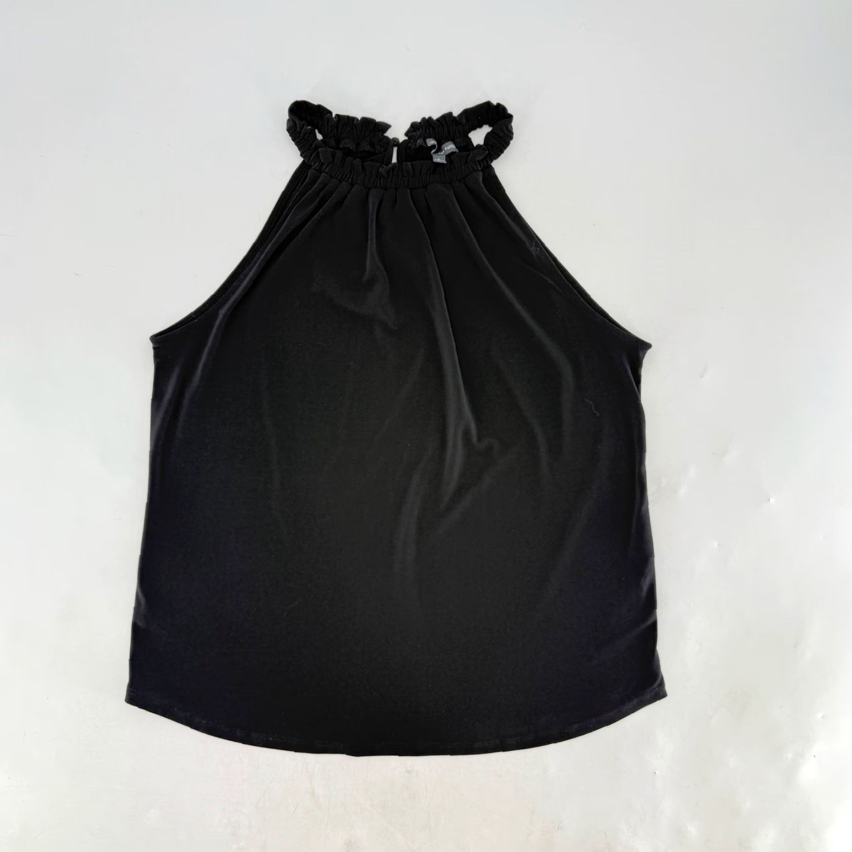 Adrianna Papell Adrianna Papell Black Sleeveless Ruffle Mock Neck Blouse Sz S Women Top Event Office Blouse Size S / US 4 / IT 40 - 2 Thumbnail