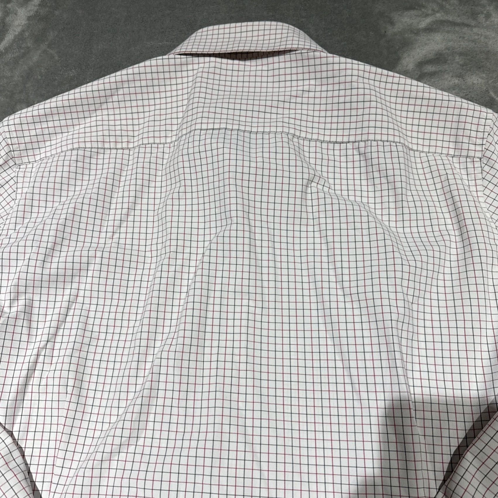 Mizzen+Main Mizzen+Main Shirt Mens XL White Grid Check Leeward Performance Athletic Trim Fit Button-Up Long Sleeve Collared Size US XL / EU 56 / 4 - 7 Thumbnail