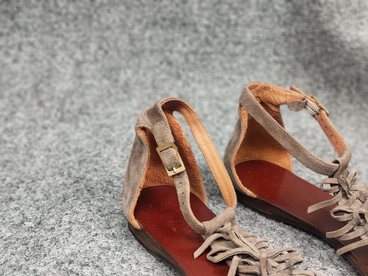 Chip & Pepper Chie Mihara Premium leather sandals without heels Shoes Size US 8.5 / IT 38.5 - 12 Thumbnail